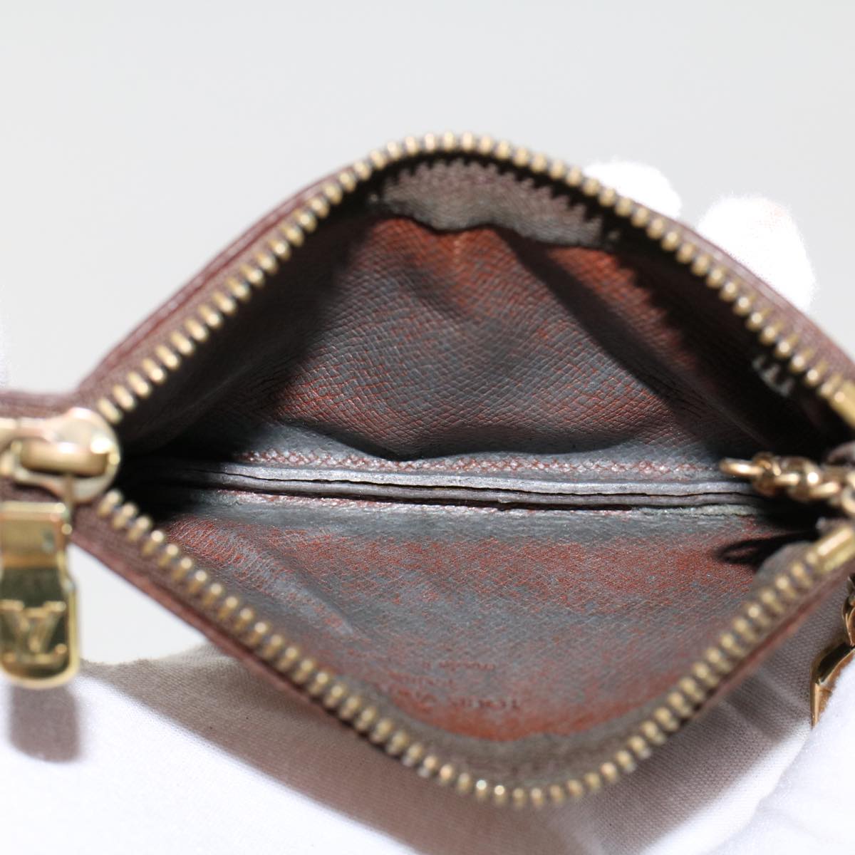 LOUIS VUITTON Monogram Pochette Cles Coin Purse M62650 LV 45623