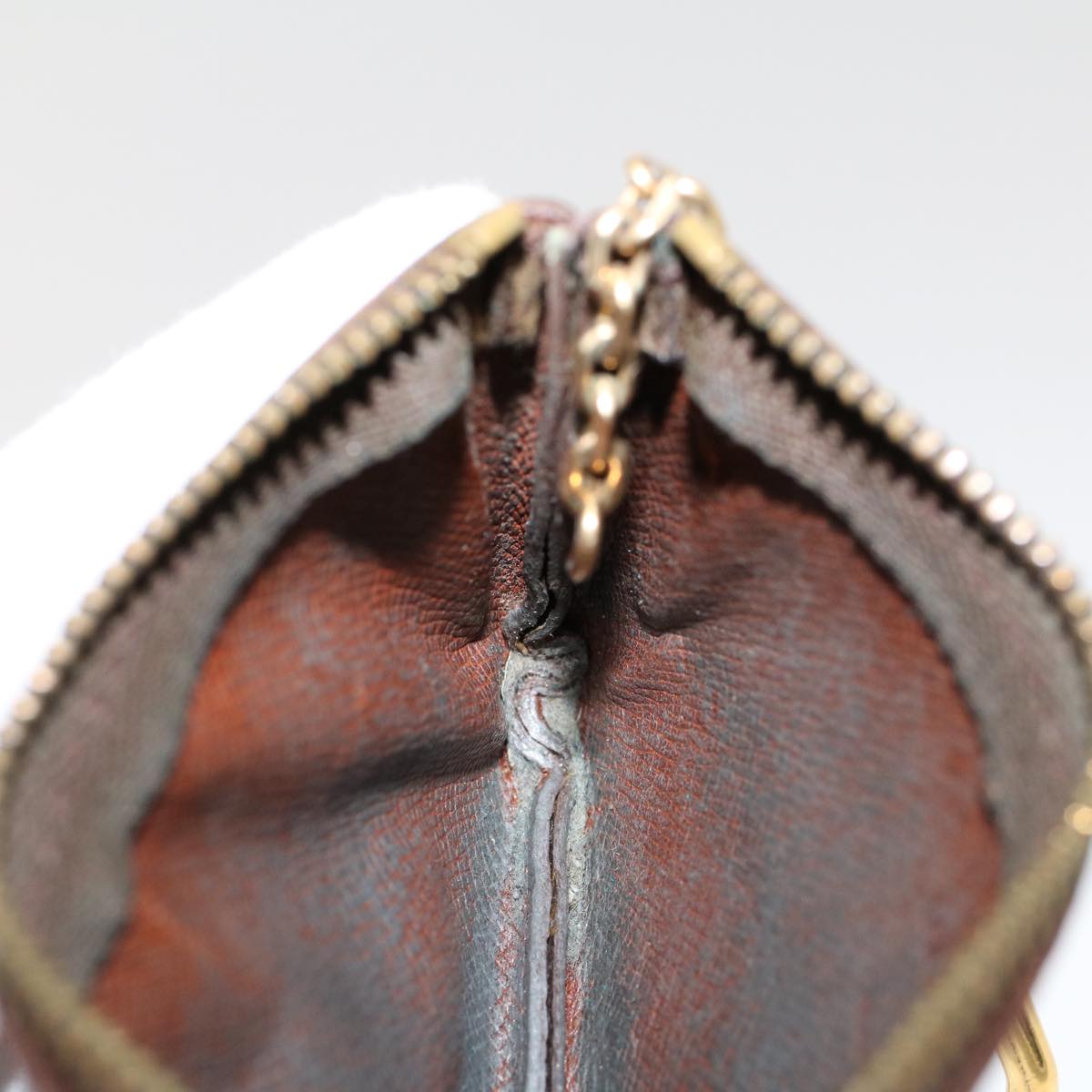 LOUIS VUITTON Monogram Pochette Cles Coin Purse M62650 LV 45623