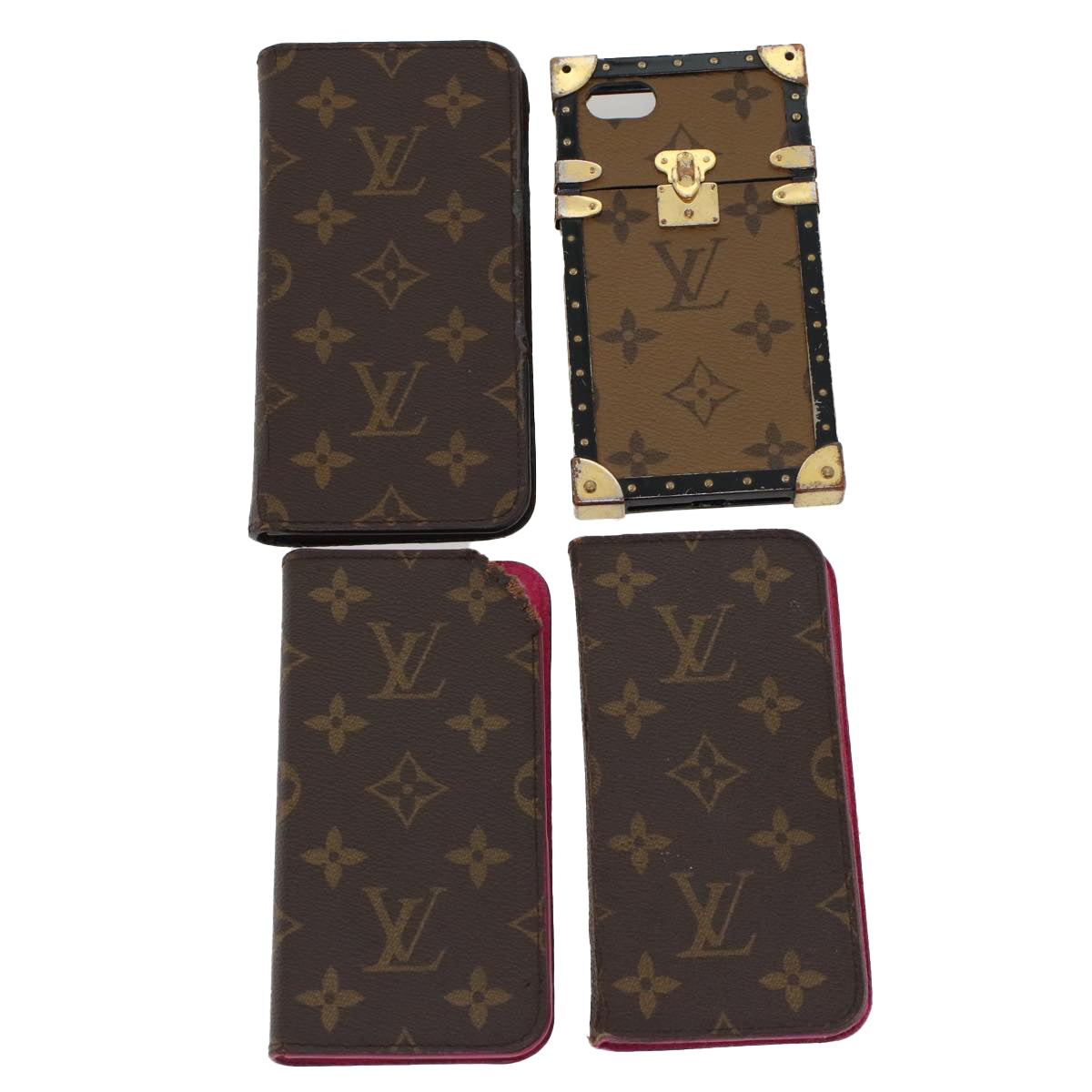 LOUIS VUITTON Monogram Cell Phone Case 4Set LV 45626