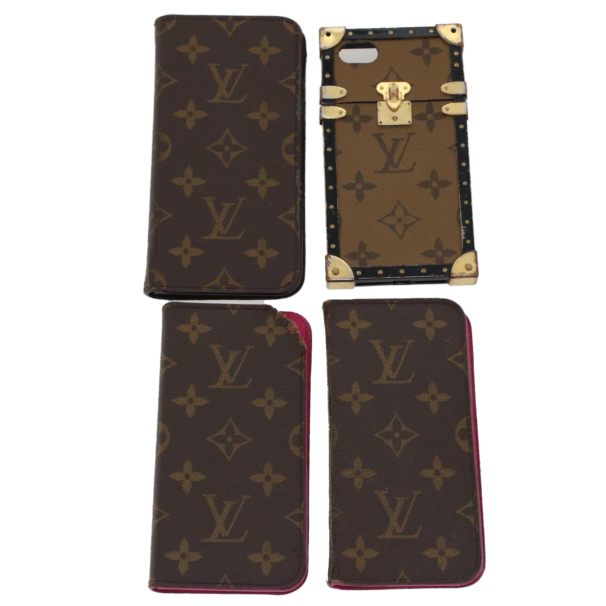 LOUIS VUITTON Monogram Cell Phone Case 4Set LV 45626