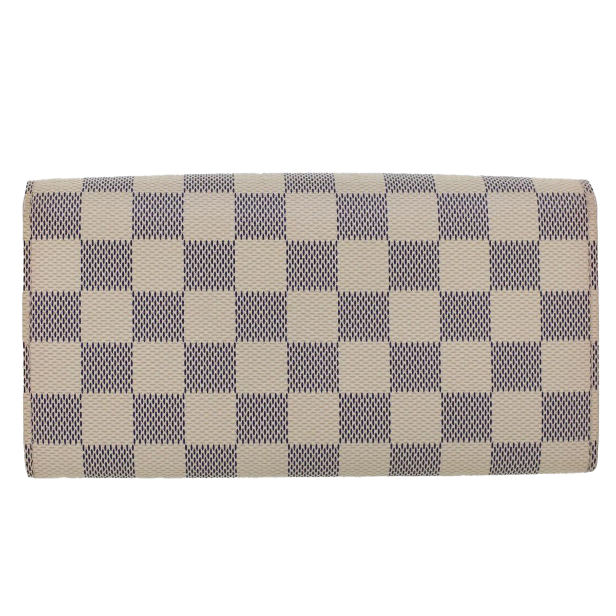 LOUIS VUITTON Damier Azur Portefeuille Sarah Long Wallet N63208 LV 45629