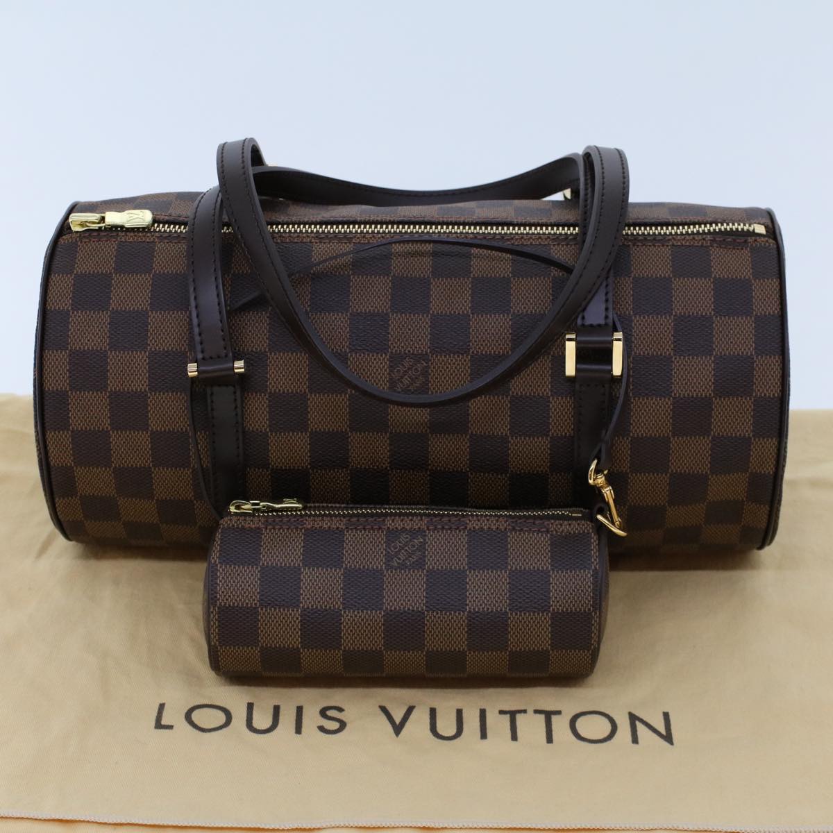 LOUIS VUITTON Damier Ebene Papillon 30 Hand Bag N51303 LV 45635A