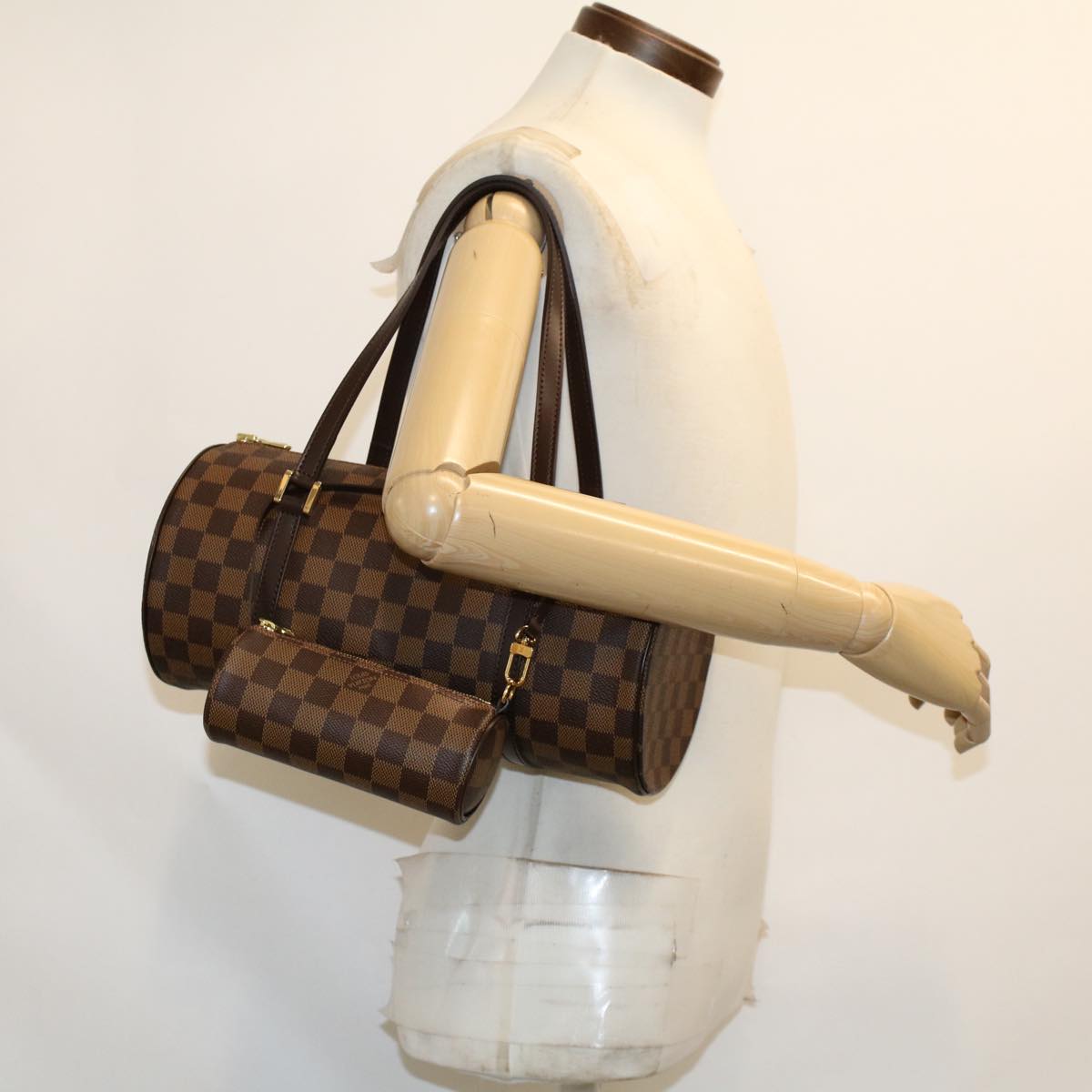 LOUIS VUITTON Damier Ebene Papillon 30 Hand Bag N51303 LV 45635A