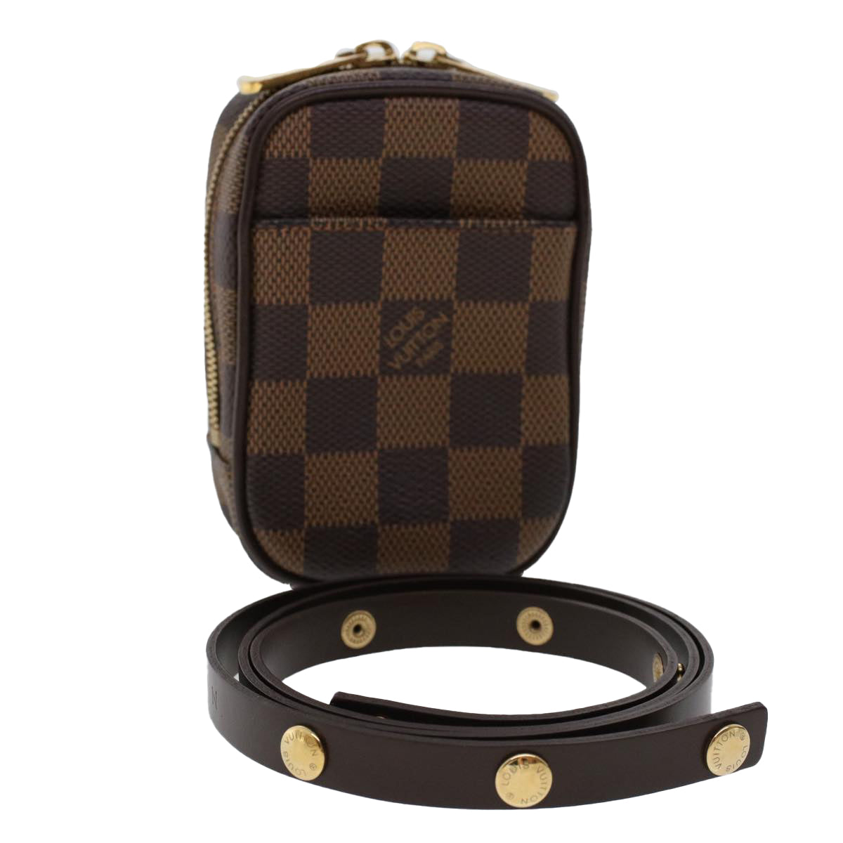LOUIS VUITTON Damier Ebene Etui Okapi PM Pouch N61738 LV 45636