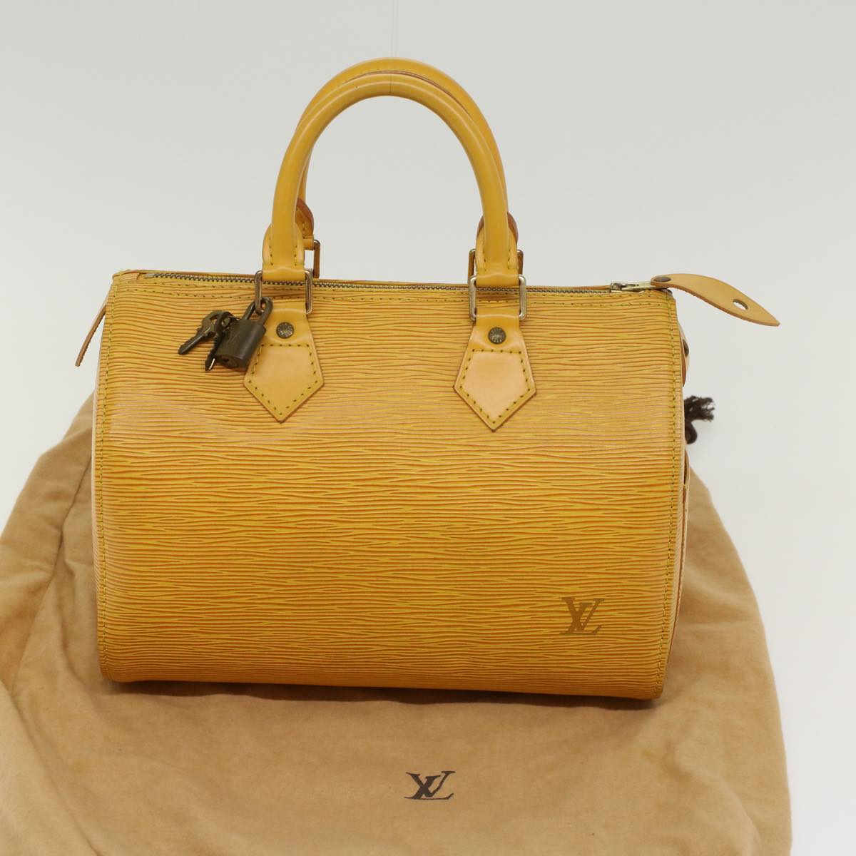 LOUIS VUITTON Epi Speedy 25 Hand Bag Tassili Yellow M43019 LV 45649