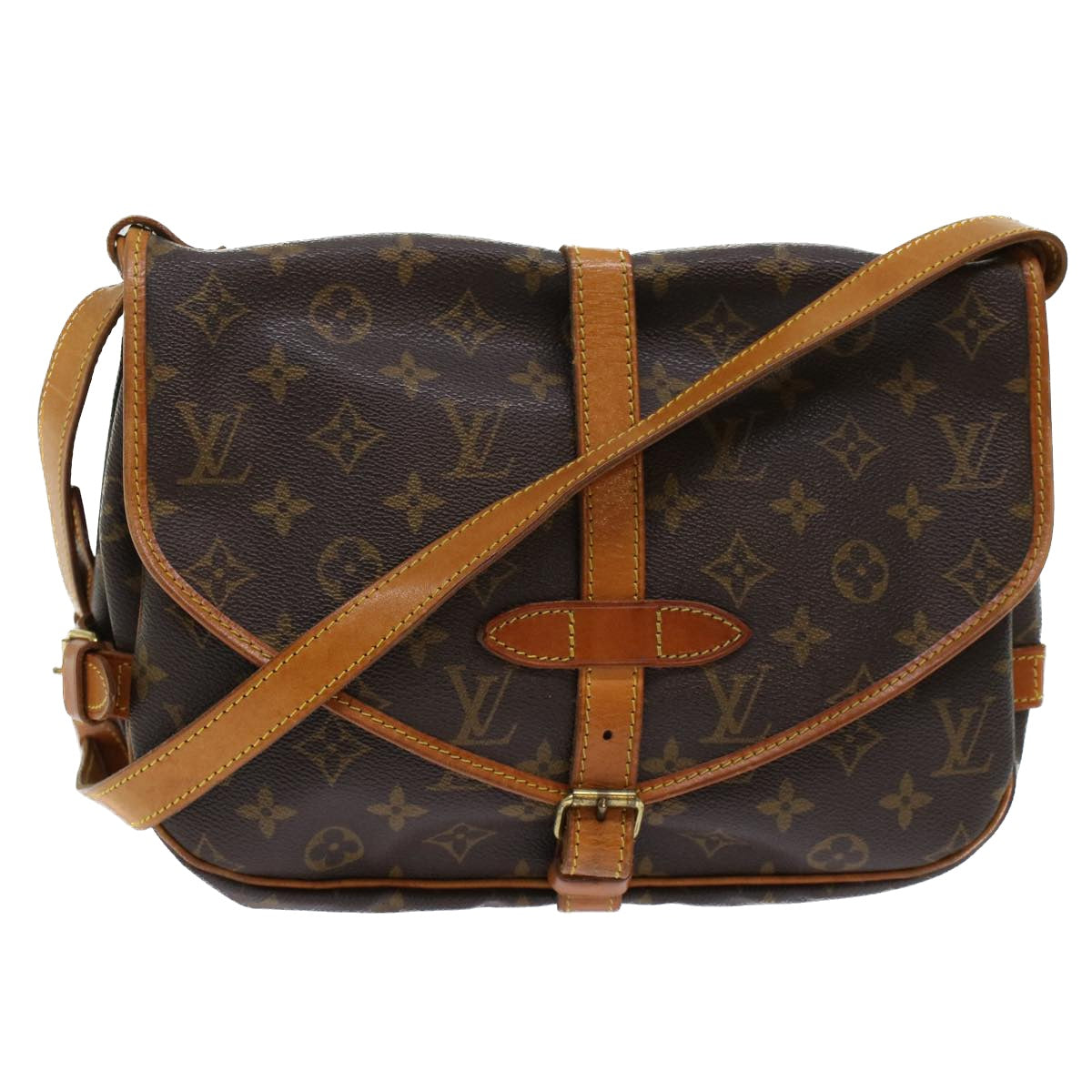 LOUIS VUITTON Monogram Saumur 30 Shoulder Bag M42256 LV 45657