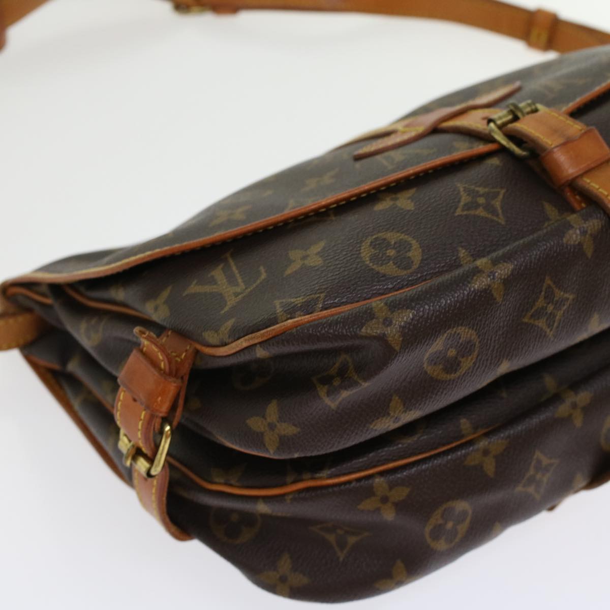 LOUIS VUITTON Monogram Saumur 30 Shoulder Bag M42256 LV 45657