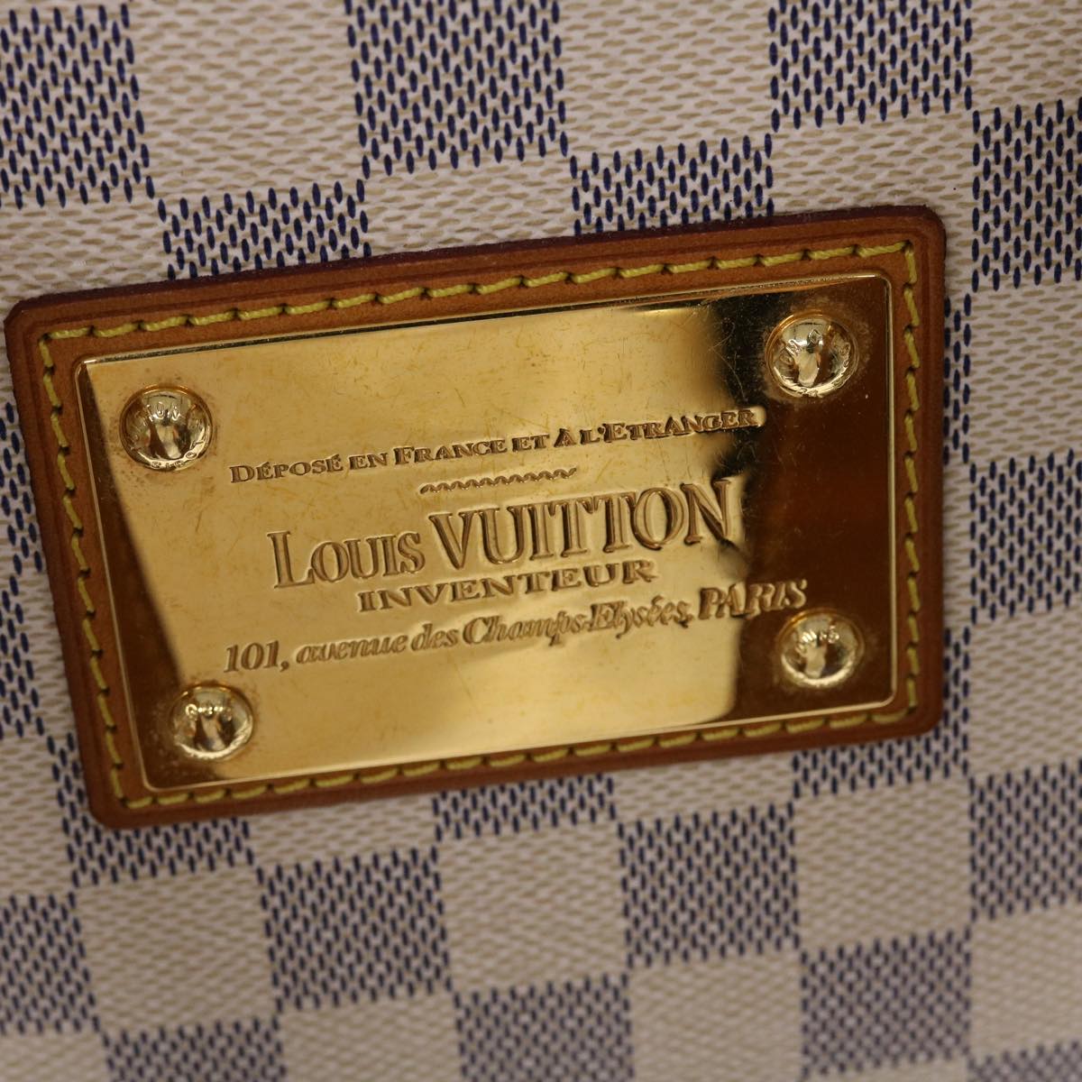 LOUIS VUITTON Damier Azur Hampstead MM Tote Bag N51206 LV 45660