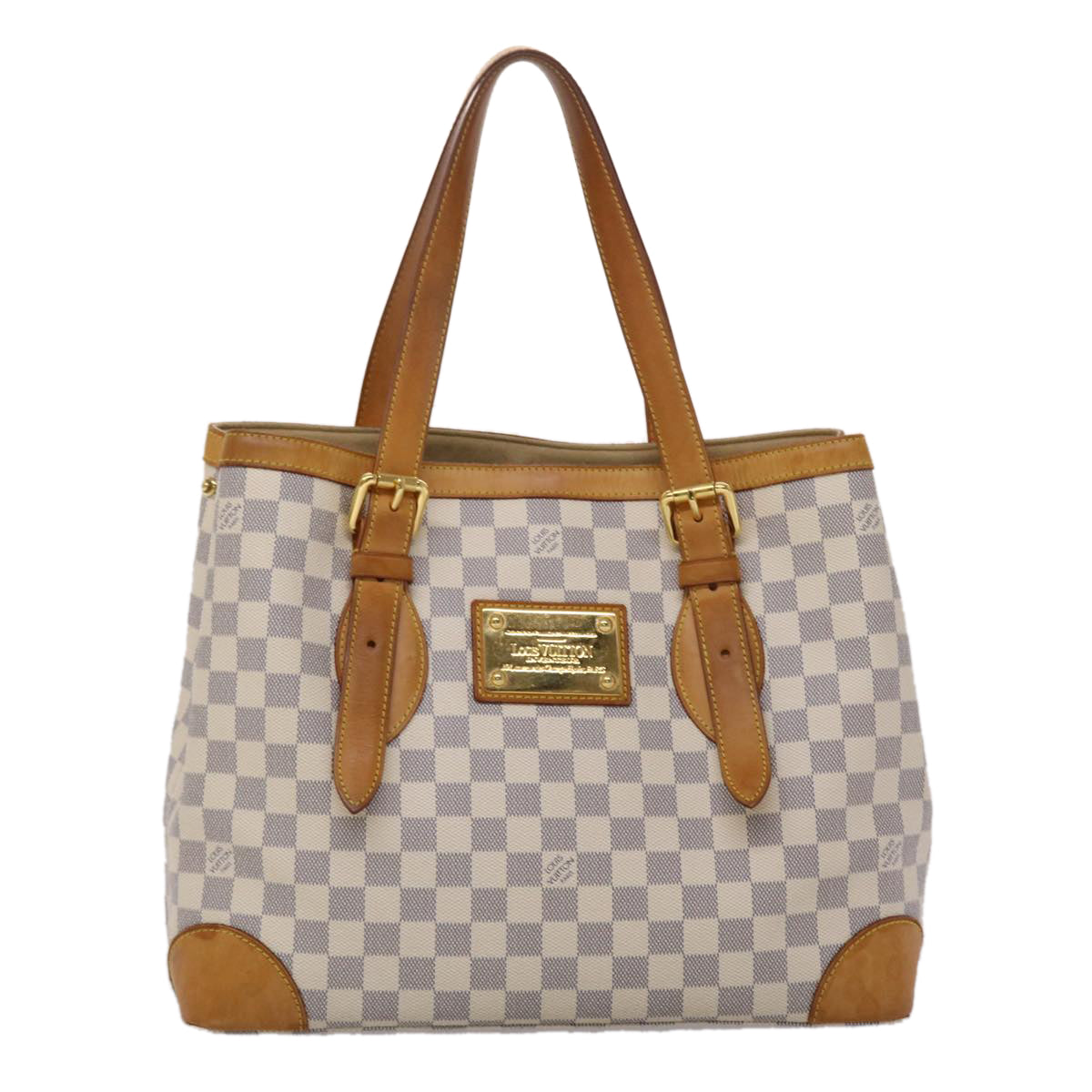 LOUIS VUITTON Damier Azur Hampstead MM Tote Bag N51206 LV 45660