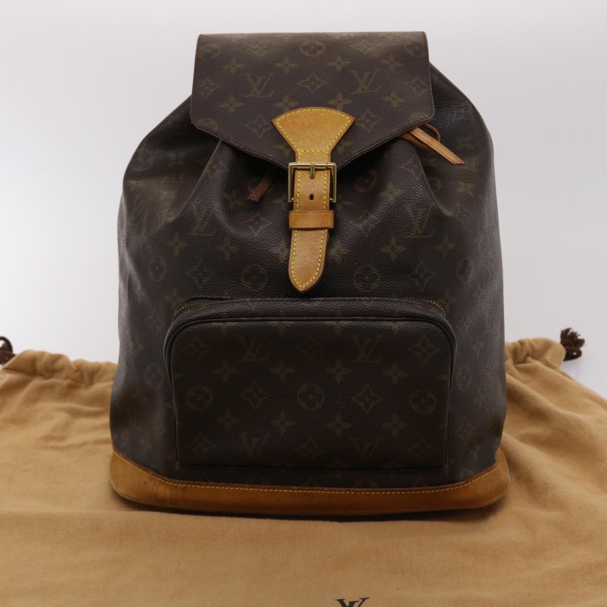 LOUIS VUITTON Monogram Montsouris GM Backpack M51135 LV 45662