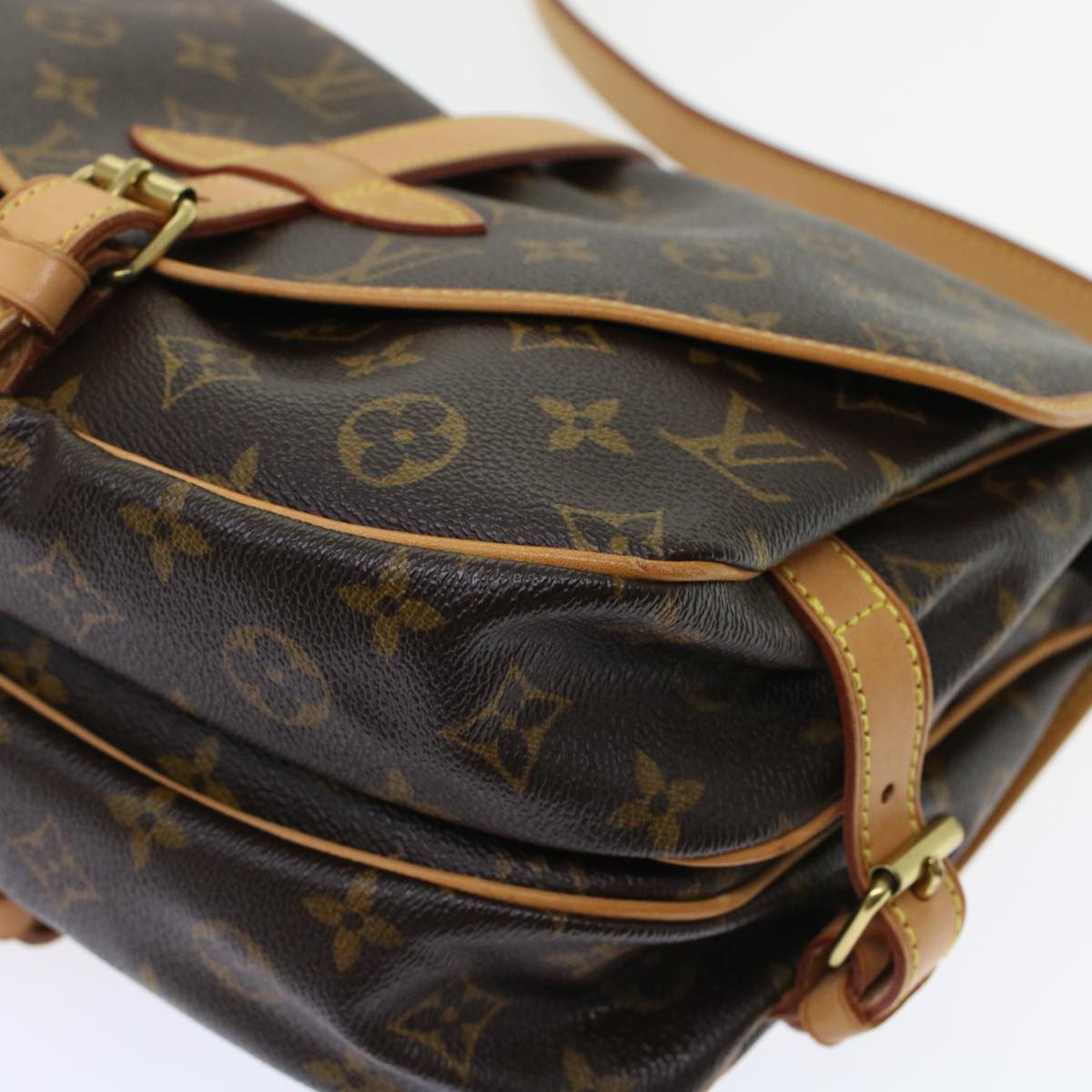 LOUIS VUITTON Monogram Saumur 30 Shoulder Bag M42256 LV 45666A