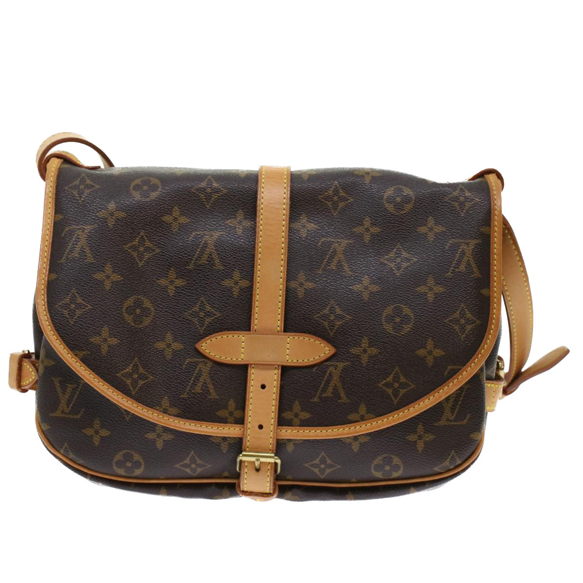 LOUIS VUITTON Monogram Saumur 30 Shoulder Bag M42256 LV 45666A