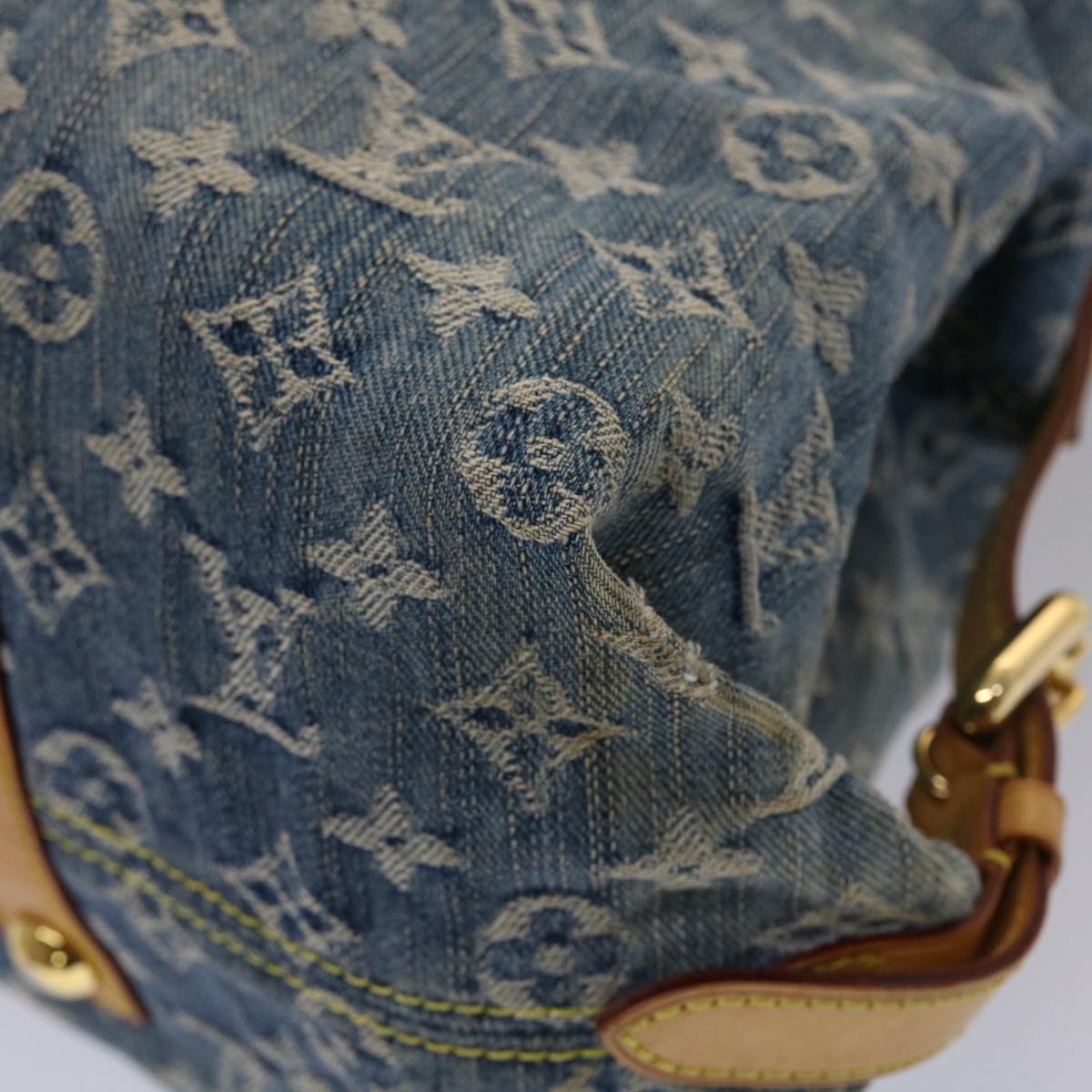 LOUIS VUITTON Monogram Denim Neo Cabby GM Hand Bag 2way Blue M95350 45670