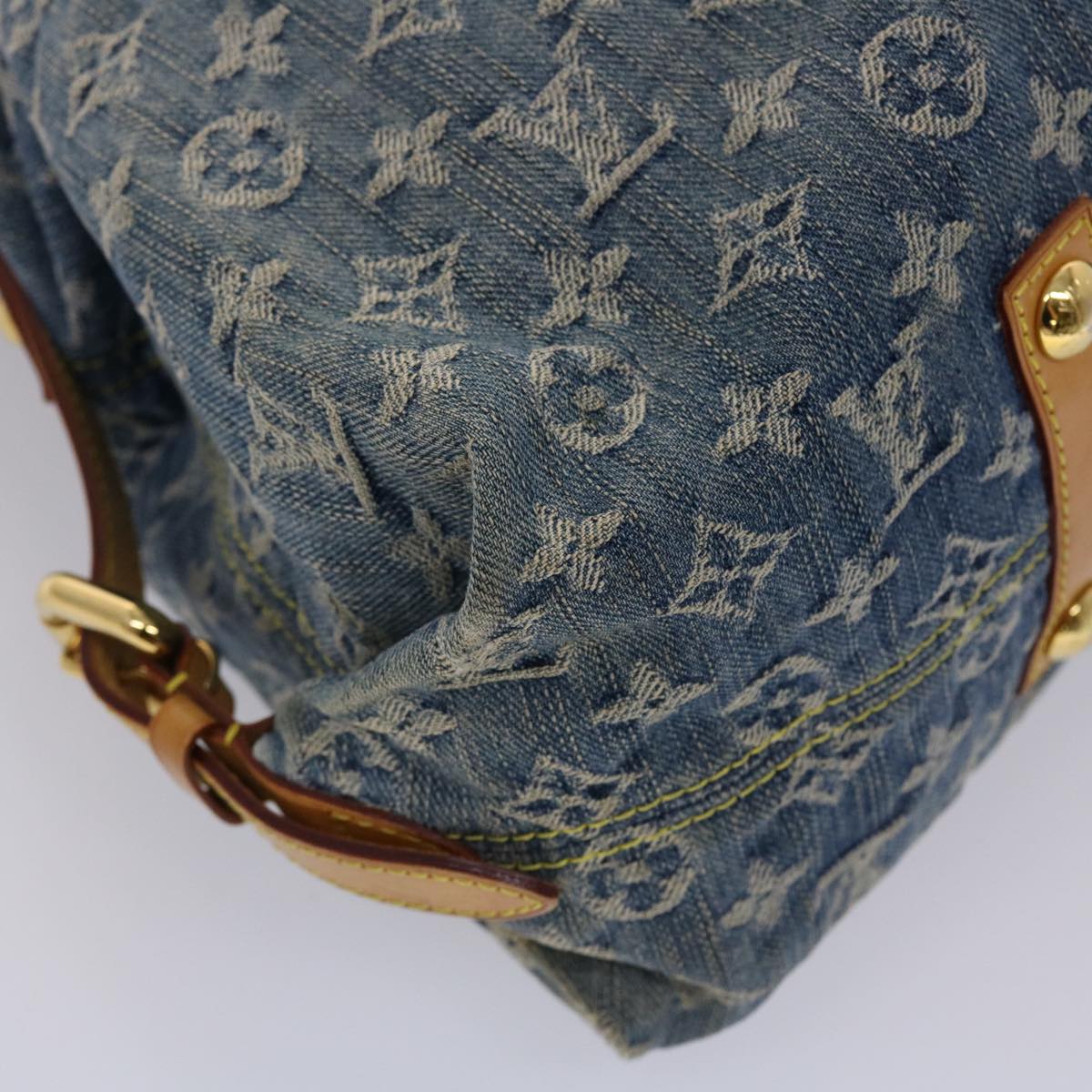 LOUIS VUITTON Monogram Denim Neo Cabby GM Hand Bag 2way Blue M95350 45670