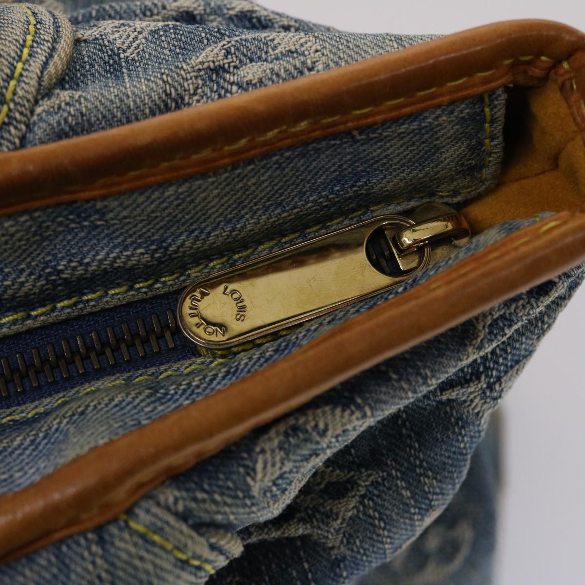 LOUIS VUITTON Monogram Denim Neo Cabby GM Hand Bag 2way Blue M95350 45670