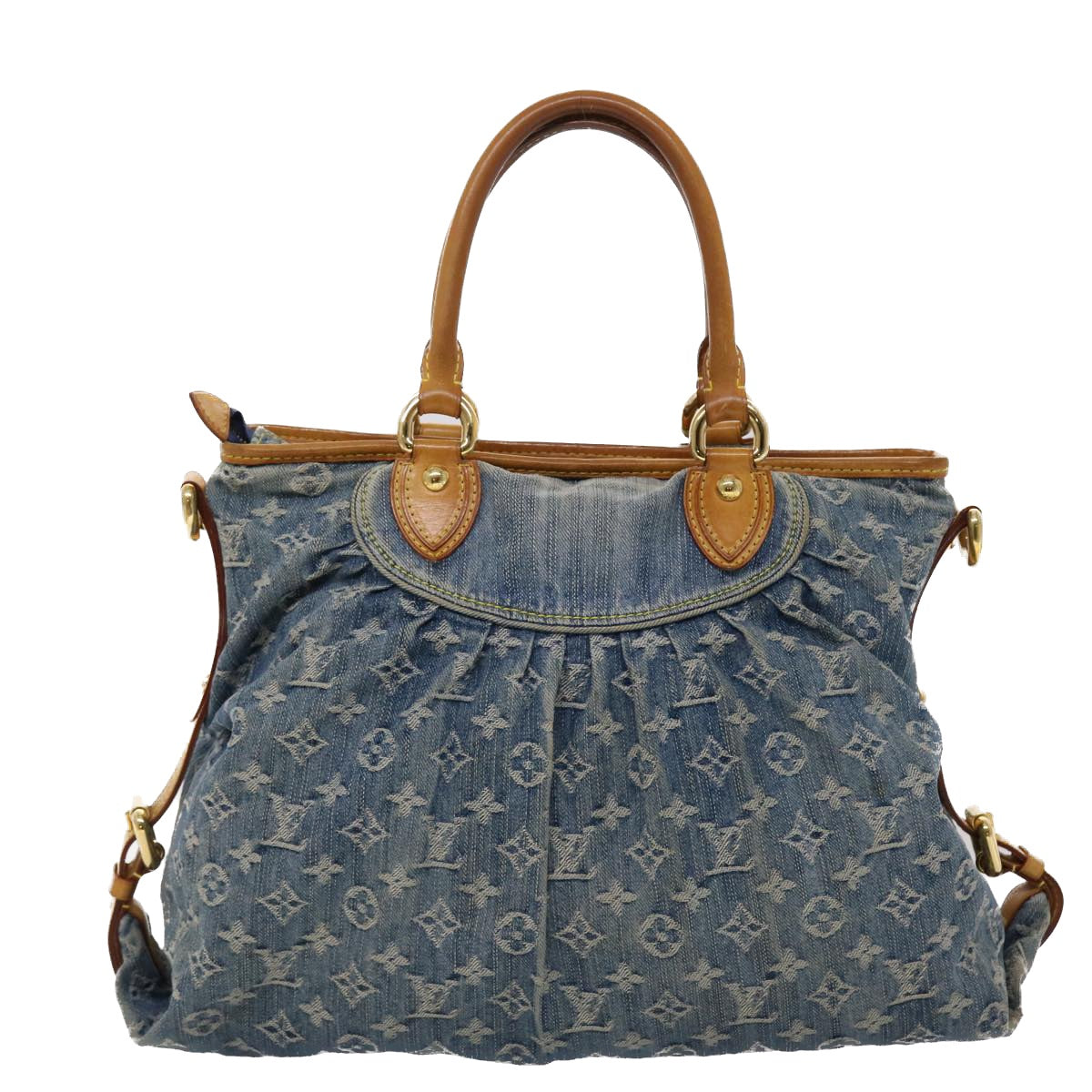 LOUIS VUITTON Monogram Denim Neo Cabby GM Hand Bag 2way Blue M95350 45670