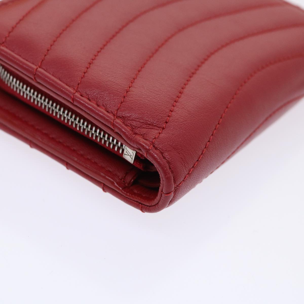 LOUIS VUITTON New Wave Zipto Compact Wallet Wallet Red M63790 LV 45674