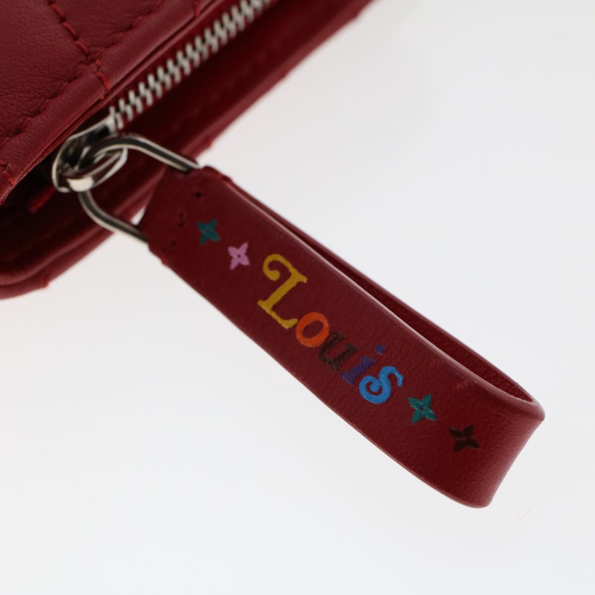 LOUIS VUITTON New Wave Zipto Compact Wallet Wallet Red M63790 LV 45674