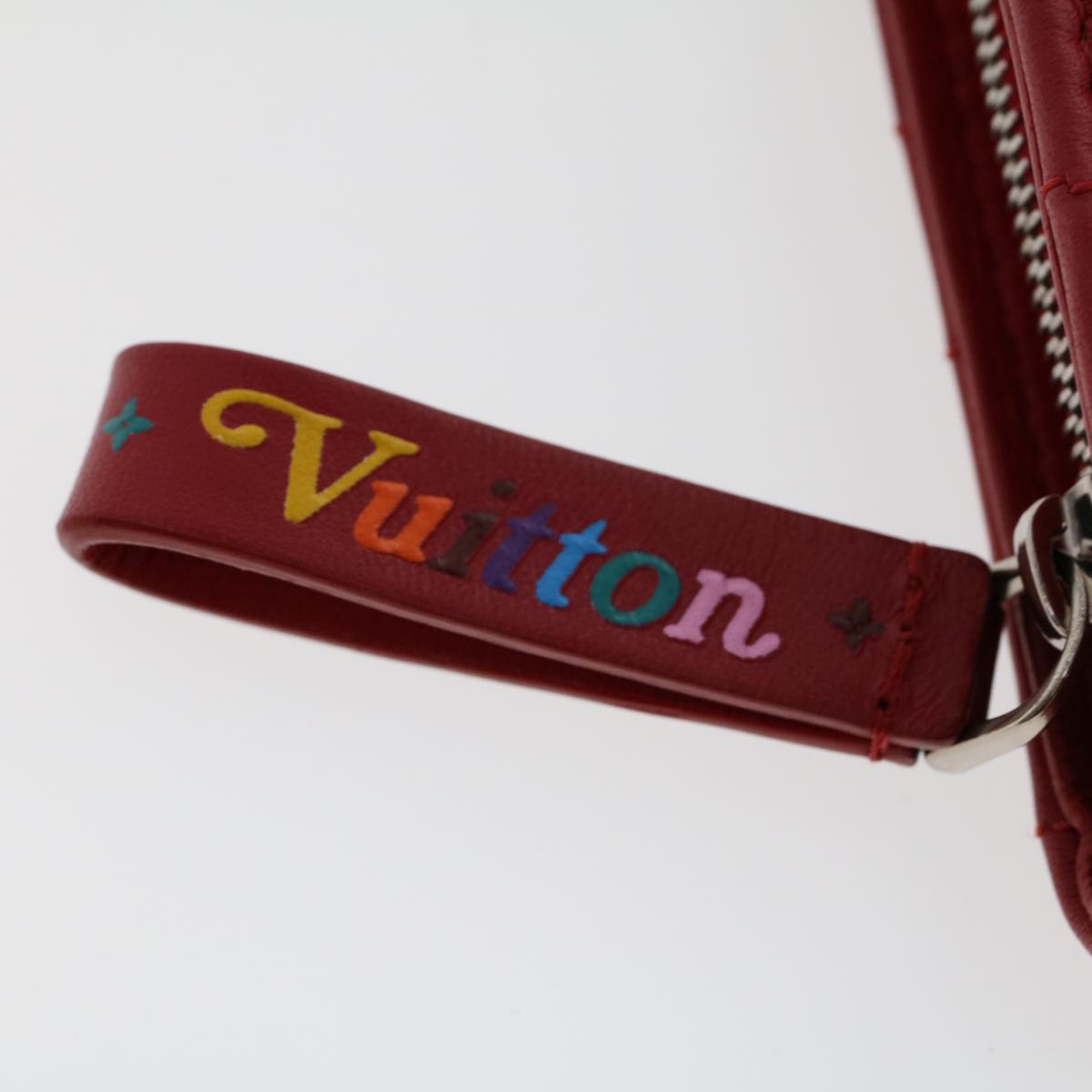 LOUIS VUITTON New Wave Zipto Compact Wallet Wallet Red M63790 LV 45674