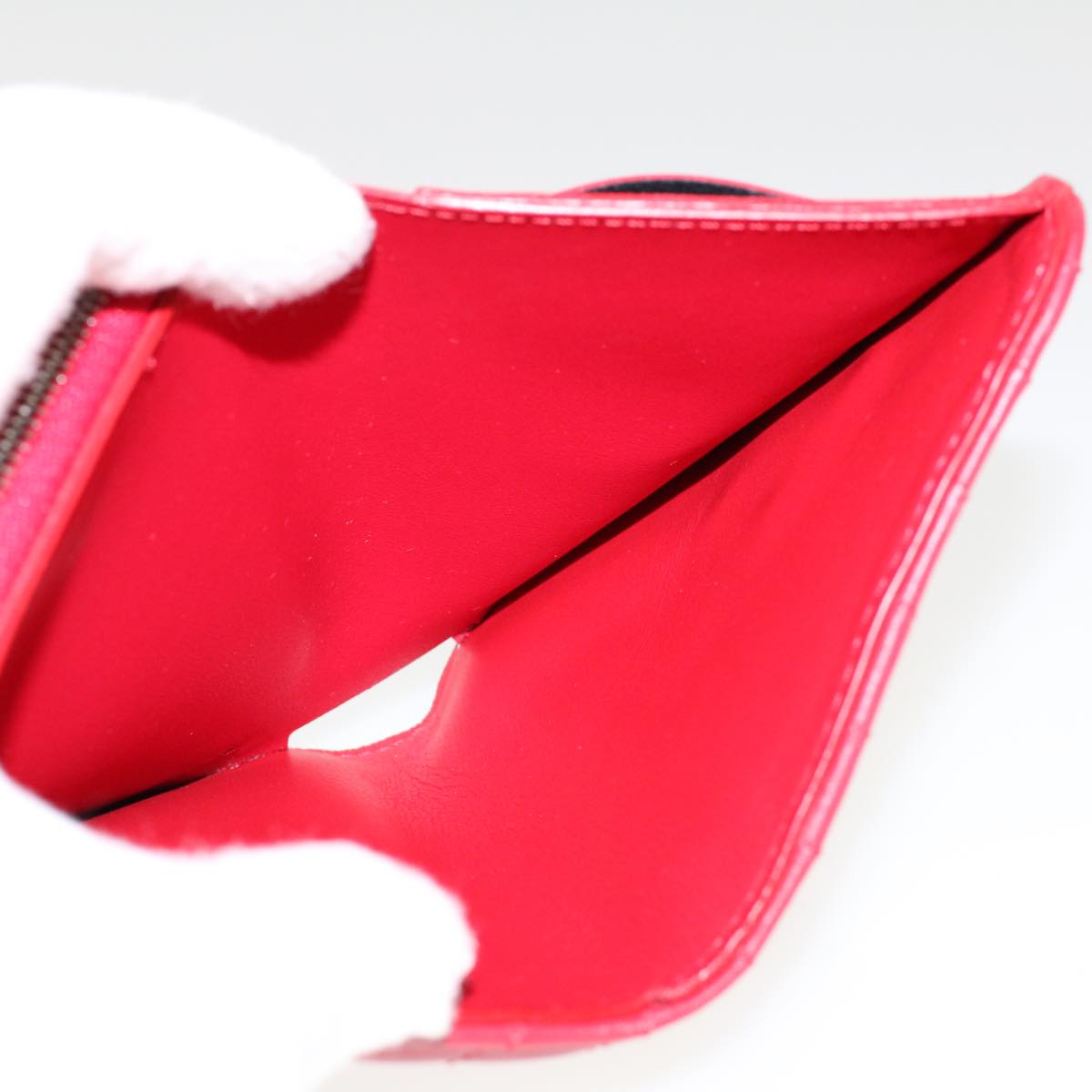 LOUIS VUITTON New Wave Zipto Compact Wallet Wallet Red M63790 LV 45674