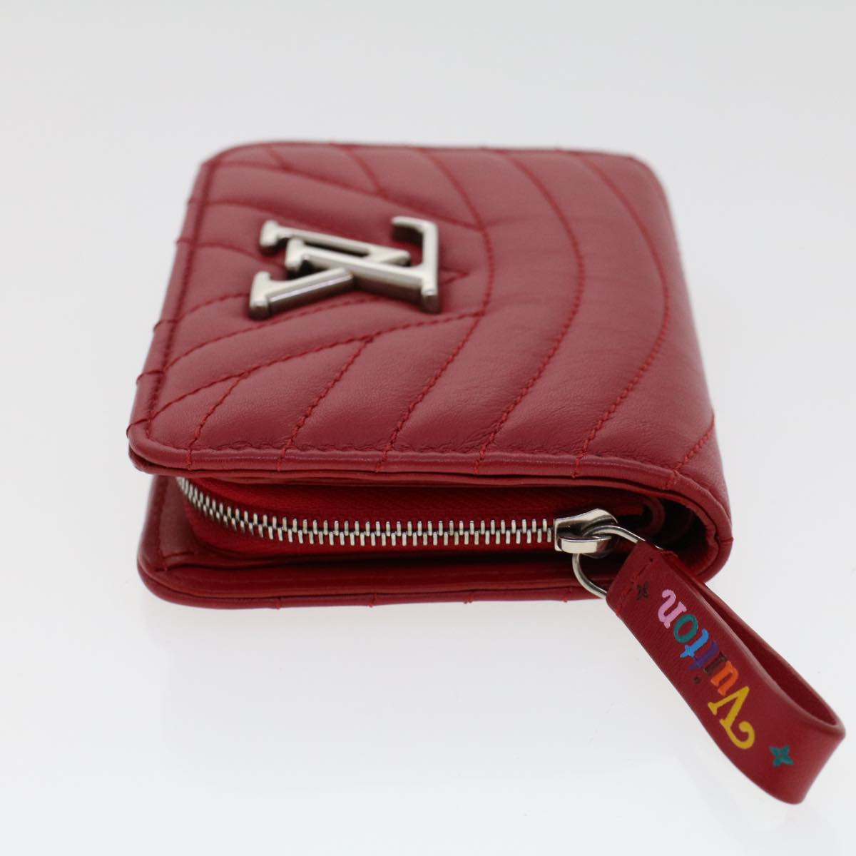 LOUIS VUITTON New Wave Zipto Compact Wallet Wallet Red M63790 LV 45674
