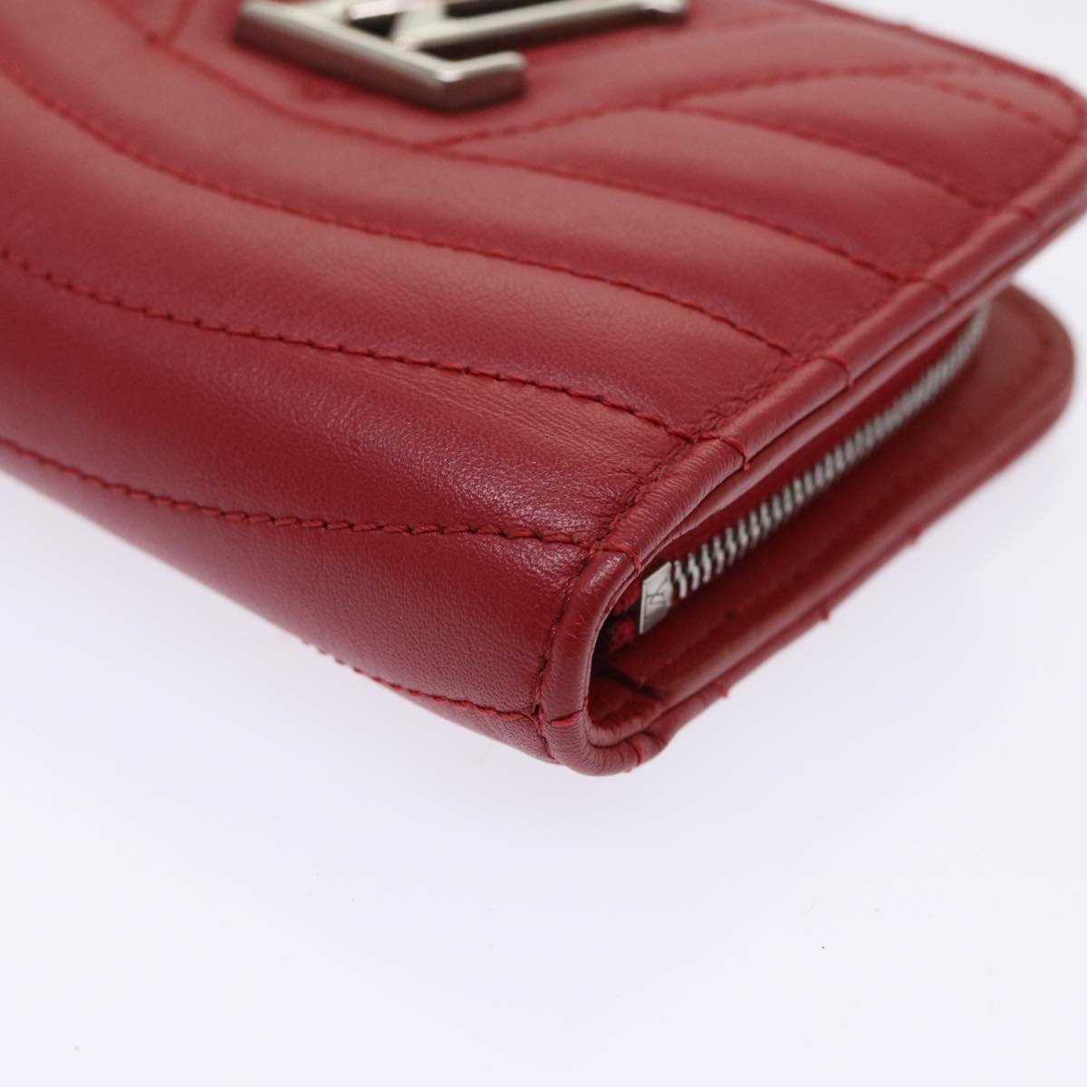 LOUIS VUITTON New Wave Zipto Compact Wallet Wallet Red M63790 LV 45674