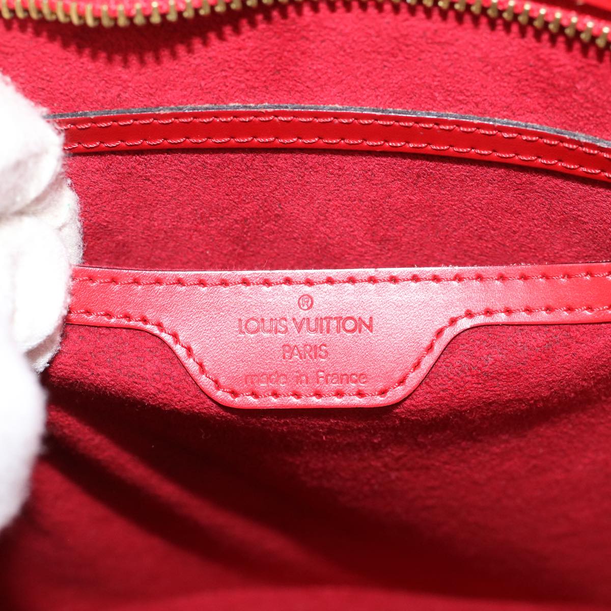 LOUIS VUITTON Epi Saint Jacques Hand Bag Red M52277 LV 45680