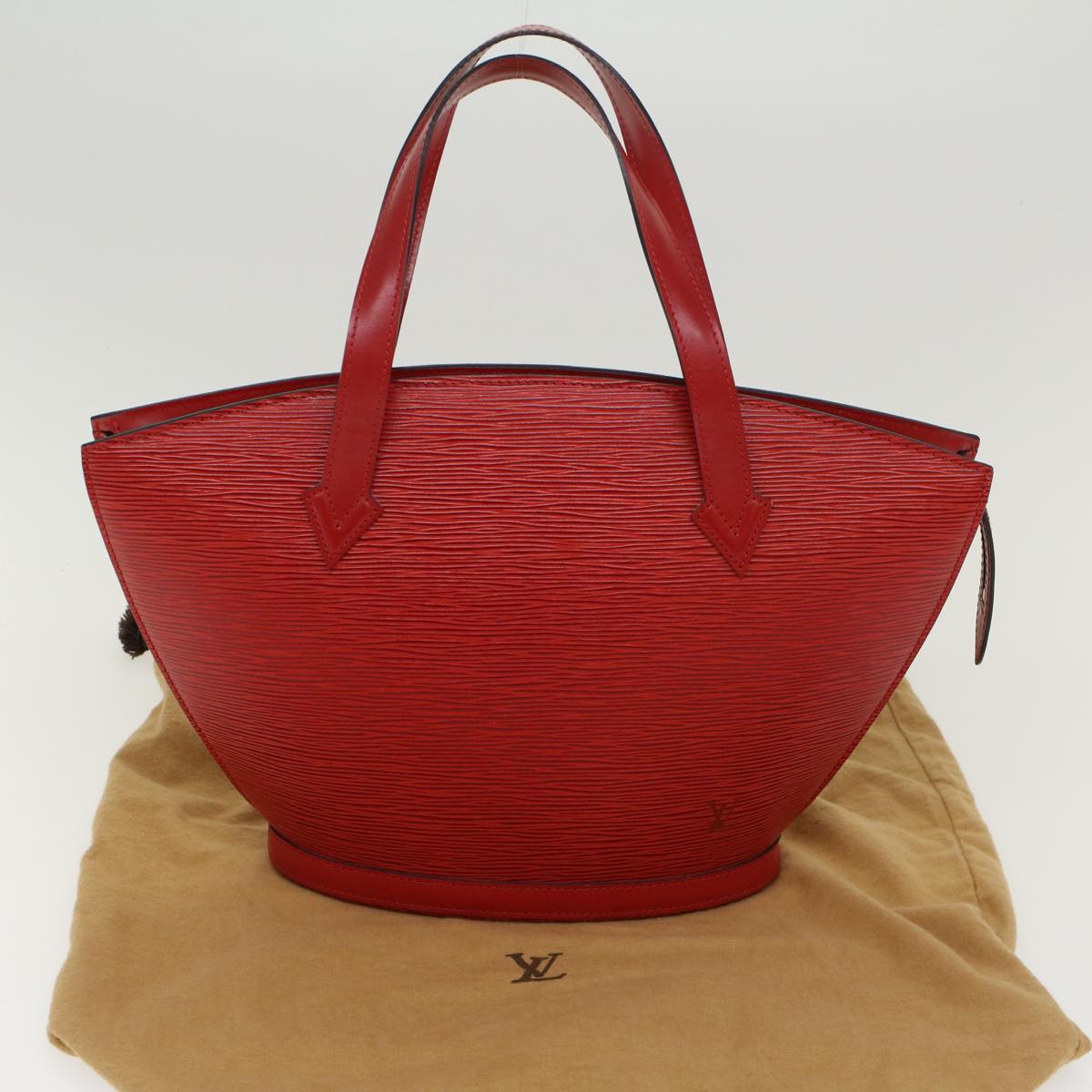 LOUIS VUITTON Epi Saint Jacques Hand Bag Red M52277 LV 45680