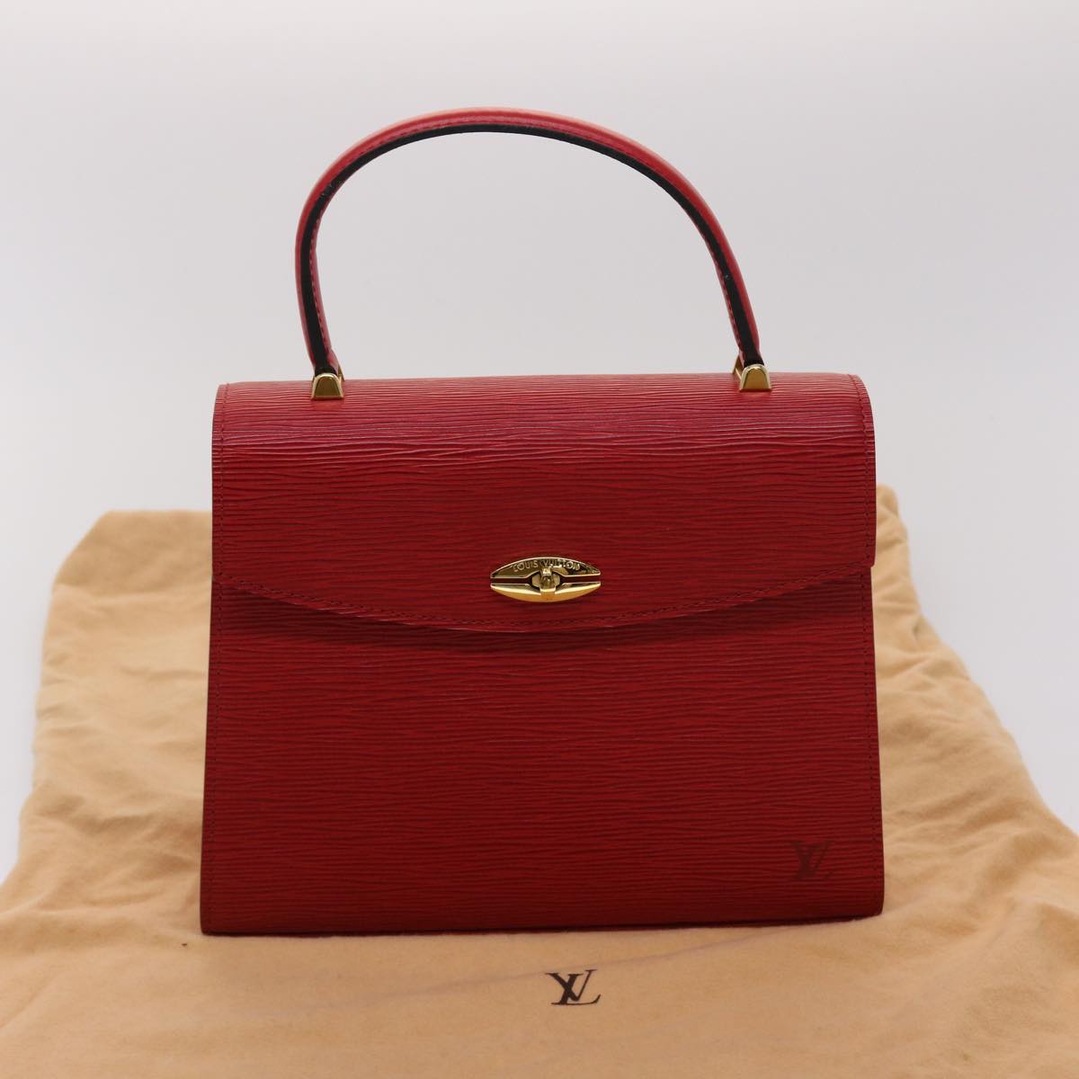 LOUIS VUITTON Epi Malesherbes Hand Bag Red M52377 LV 45709