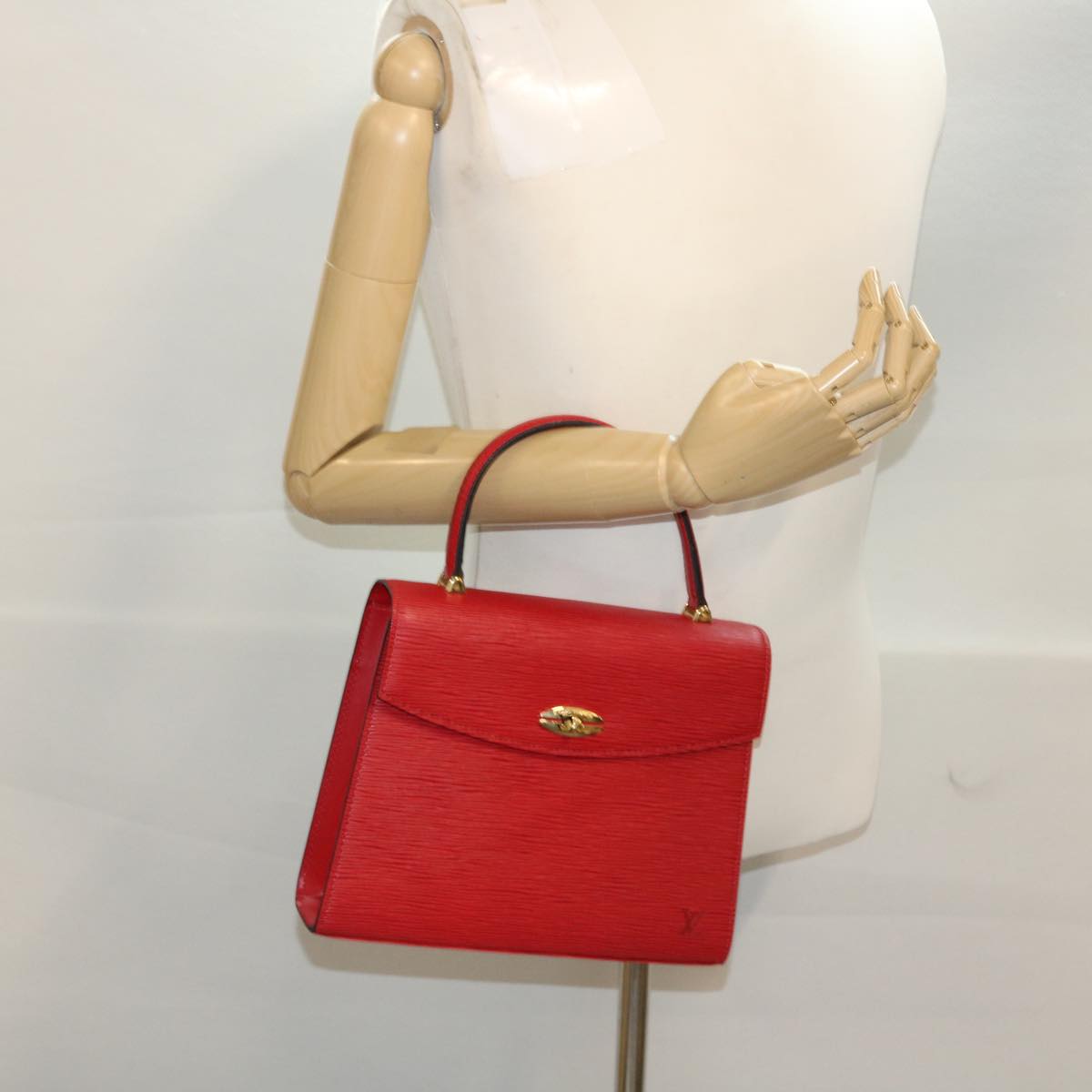 LOUIS VUITTON Epi Malesherbes Hand Bag Red M52377 LV 45709