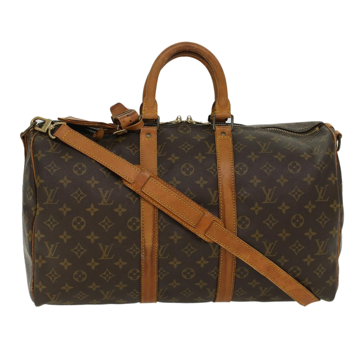 LOUIS VUITTON Monogram Keepall Bandouliere 45 Boston Bag M41418 LV 45735