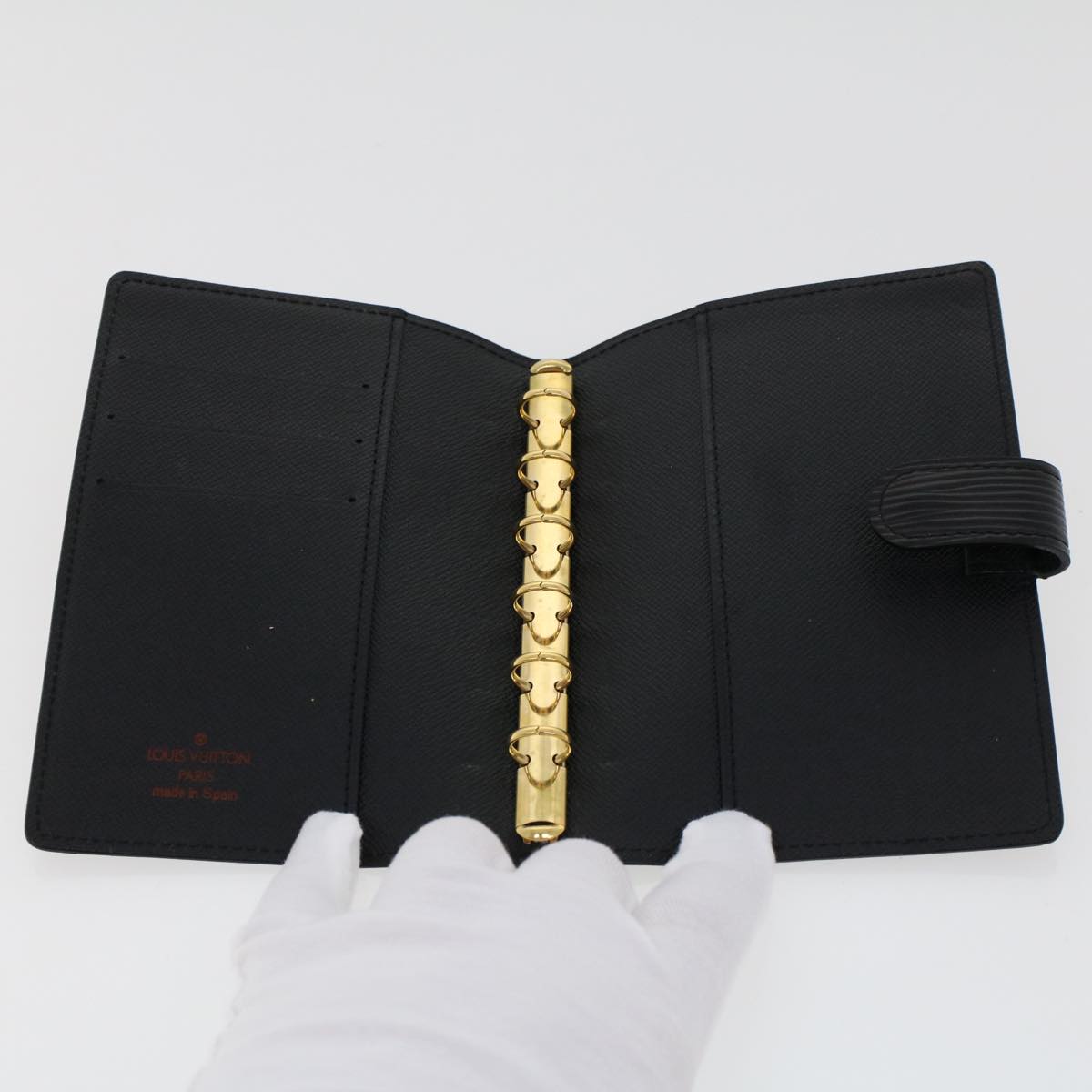 LOUIS VUITTON Epi Agenda PM Day Planner Cover Black R20052 LV 45741