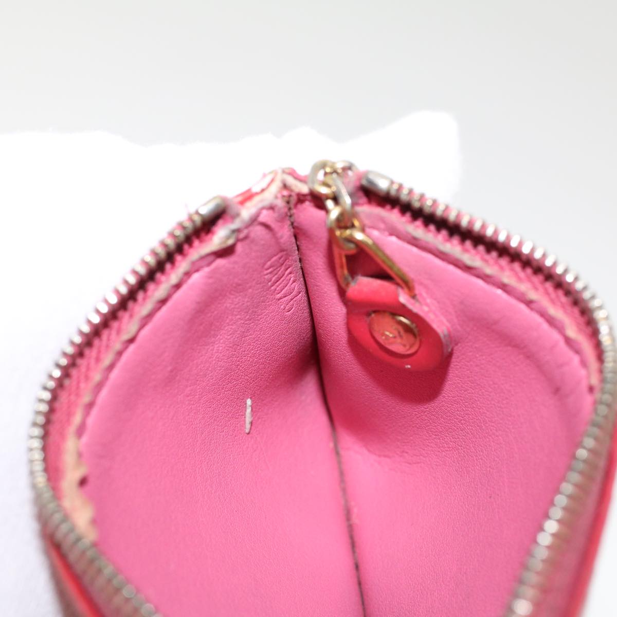 LOUIS VUITTON Monogram Vernis Pochette Cles Coin Purse Pink M91250 45744