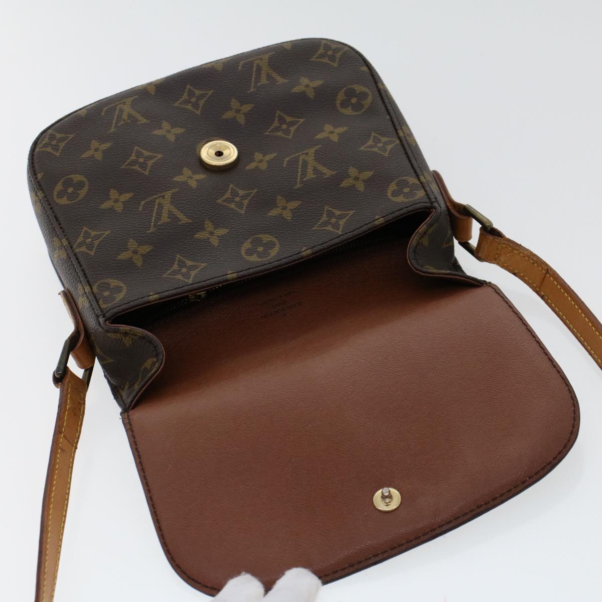 LOUIS VUITTON Monogram Saint Cloud MM Shoulder Bag M51243 LV 45749