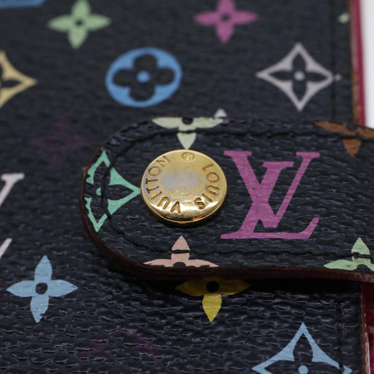 LOUIS VUITTON Monogram Multicolor Agenda PM Day Planner Cover Black R20895 45753