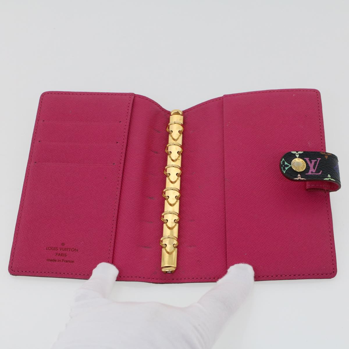 LOUIS VUITTON Monogram Multicolor Agenda PM Day Planner Cover Black R20895 45753