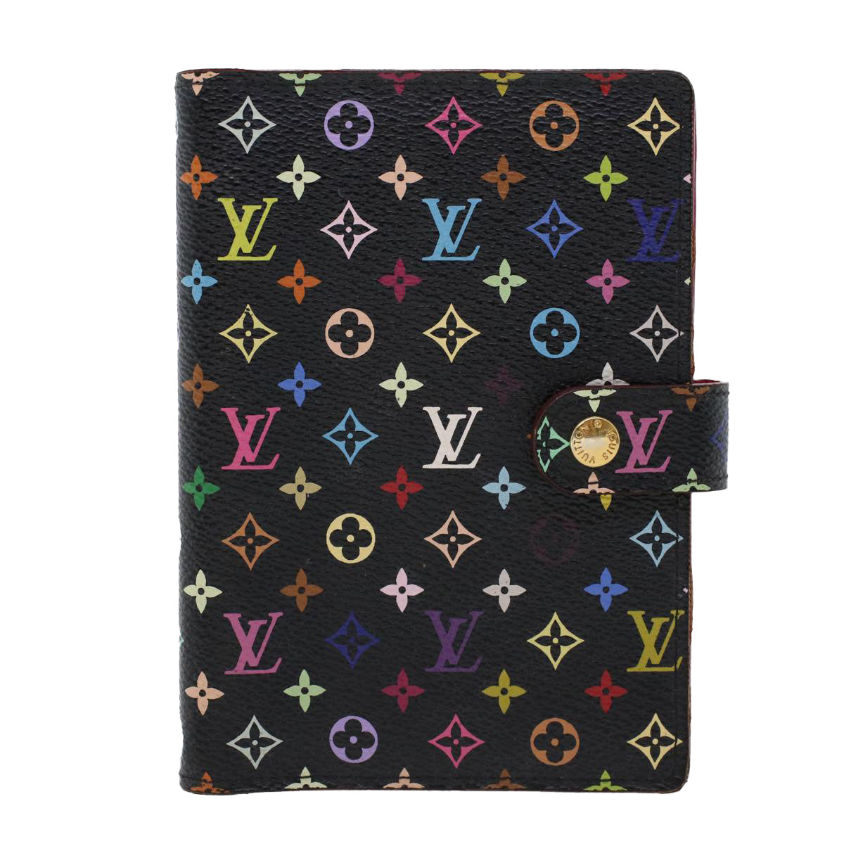 LOUIS VUITTON Monogram Multicolor Agenda PM Day Planner Cover Black R20895 45753