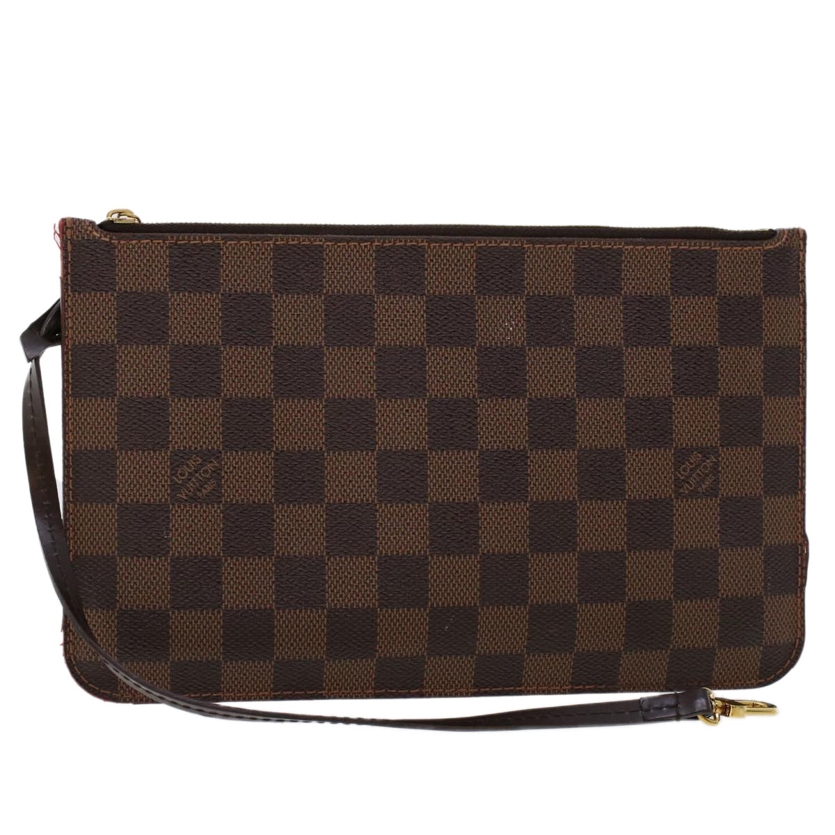 LOUIS VUITTON Damier Ebene Neverfull MM Pouch Accessory Pouch LV 45764
