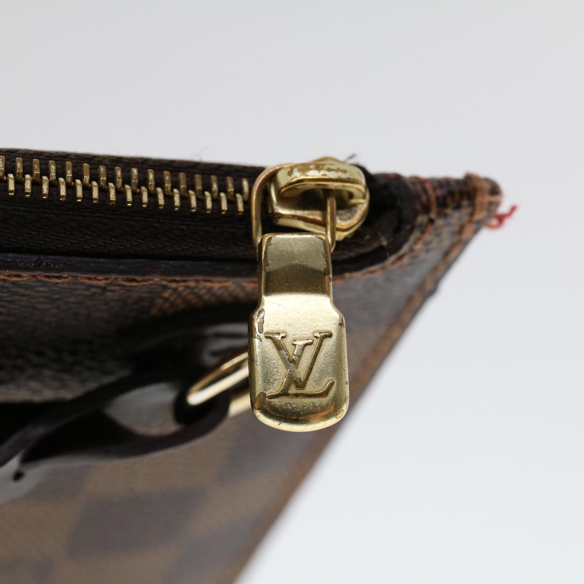 LOUIS VUITTON Damier Ebene Neverfull MM Pouch Accessory Pouch LV 45764