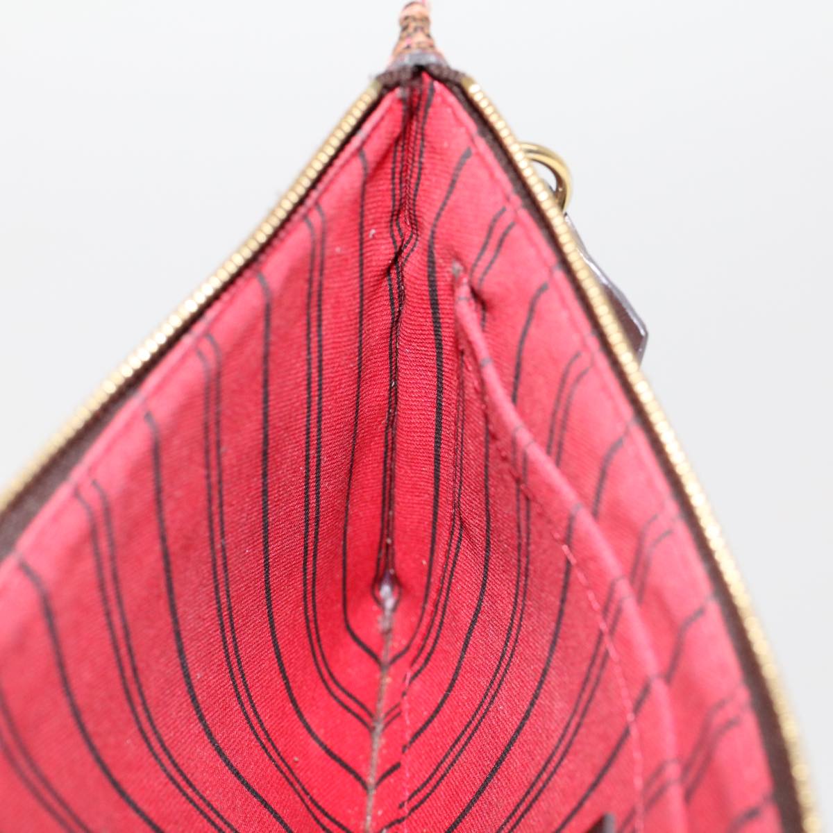 LOUIS VUITTON Damier Ebene Neverfull MM Pouch Accessory Pouch LV 45764