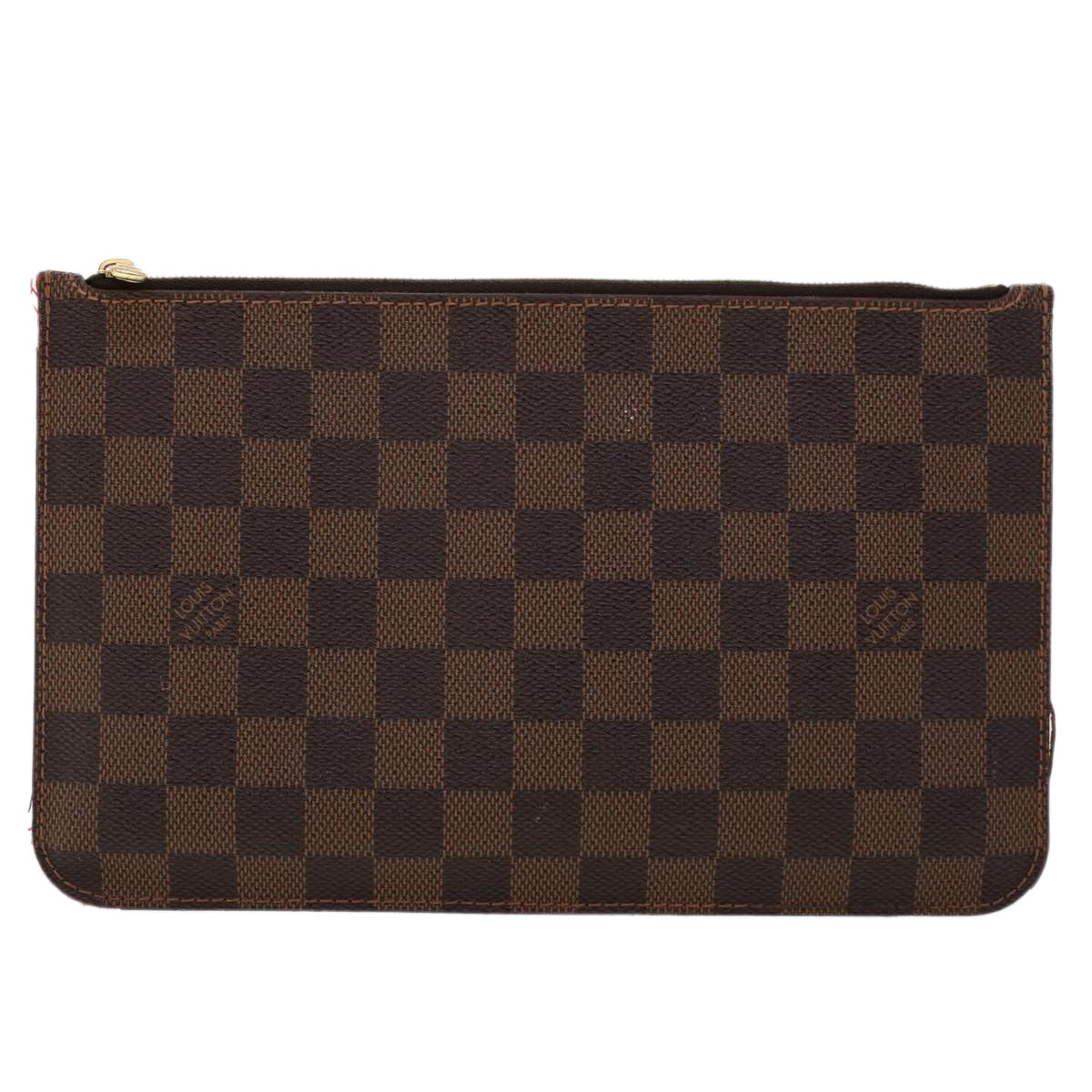 LOUIS VUITTON Damier Ebene Neverfull MM Pouch Accessory Pouch LV 45764