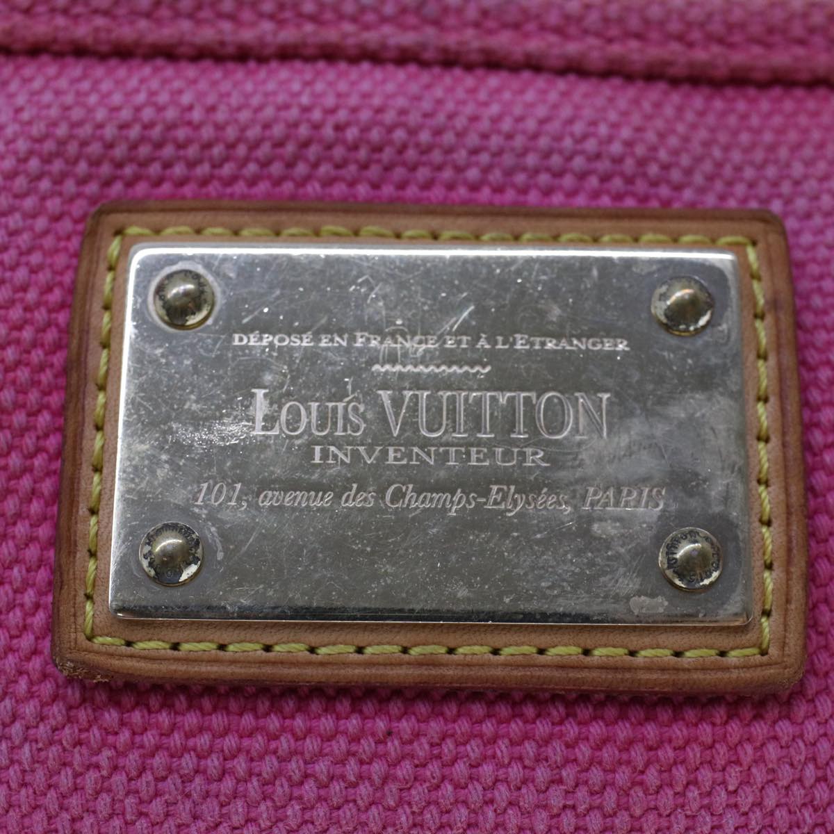 LOUIS VUITTON Antigua Pochette Plat PM Pouch Pink Rose M40068 LV 45780