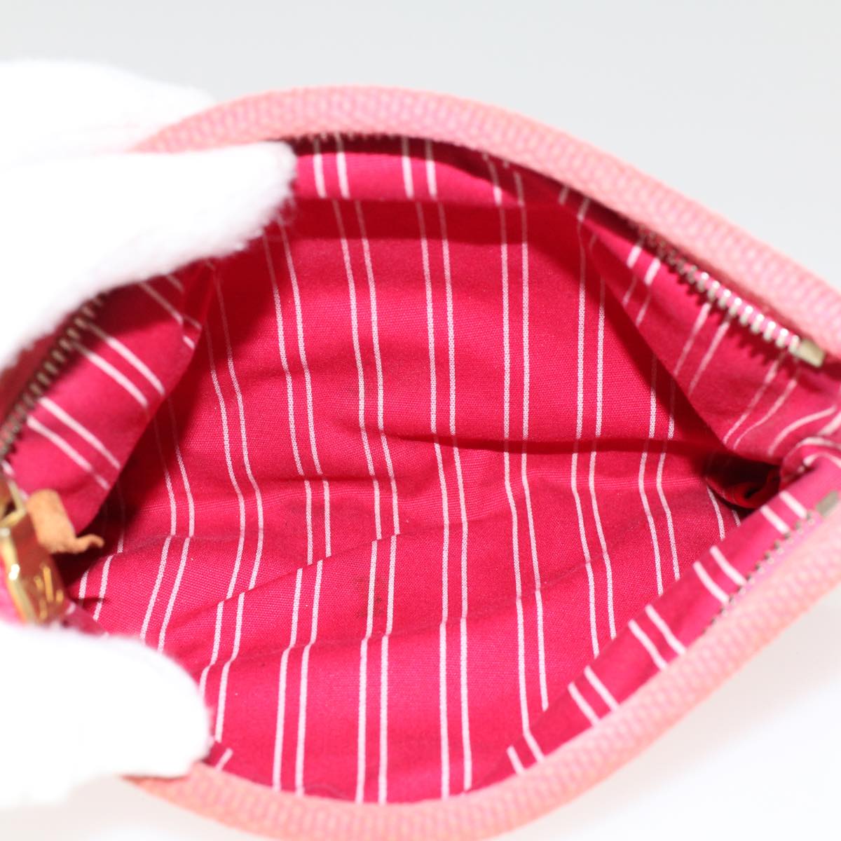 LOUIS VUITTON Antigua Pochette Plat PM Pouch Pink Rose M40068 LV 45780