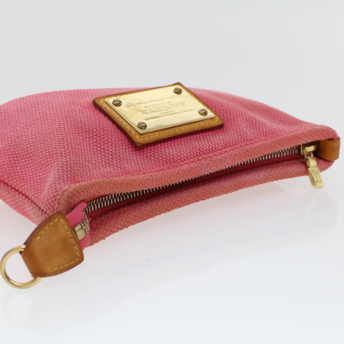 LOUIS VUITTON Antigua Pochette Plat PM Pouch Pink Rose M40068 LV 45780