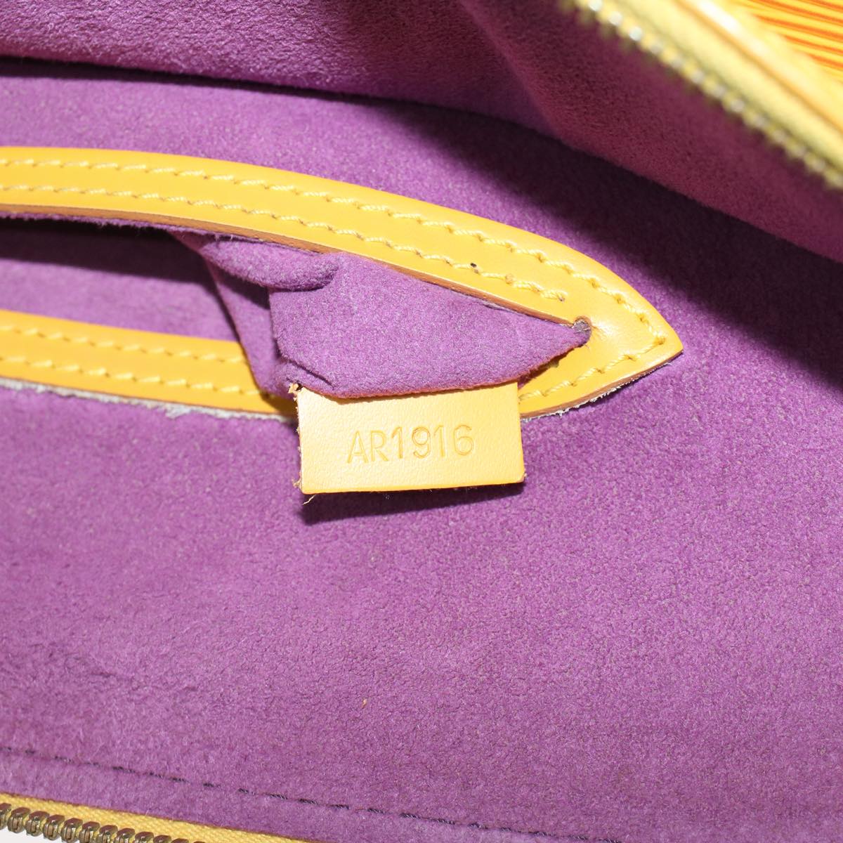LOUIS VUITTON Epi Alma Hand Bag Tassili Yellow M52149 LV 45781