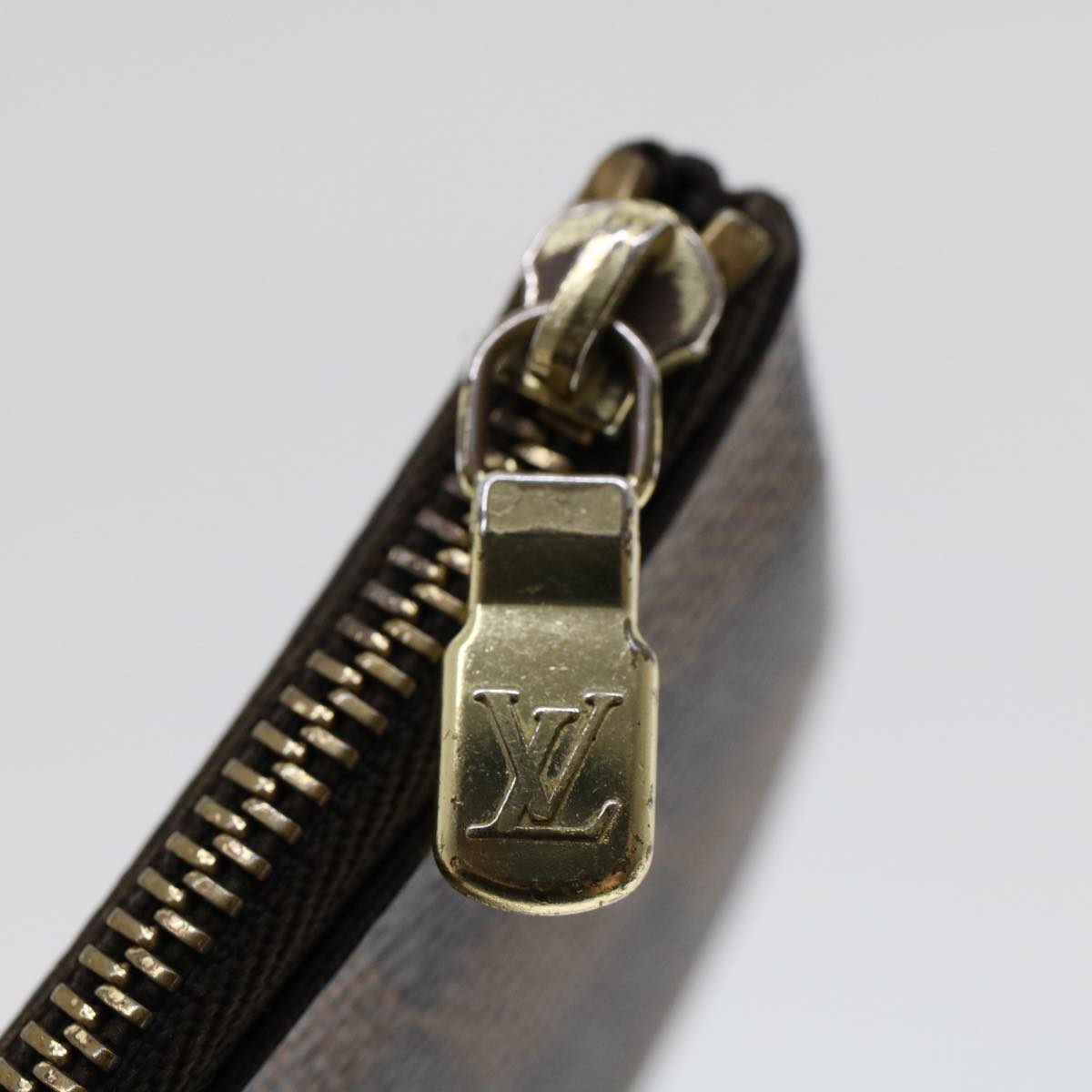 LOUIS VUITTON Damier Ebene Pochette Cles Coin Purse N62658 LV 45793