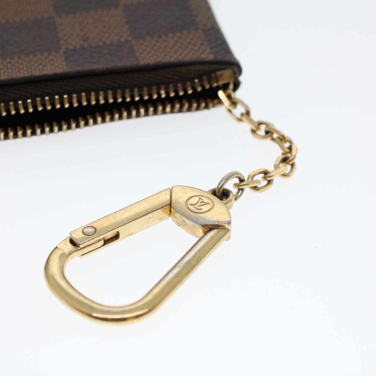 LOUIS VUITTON Damier Ebene Pochette Cles Coin Purse N62658 LV 45793