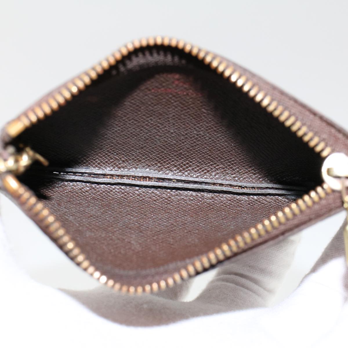 LOUIS VUITTON Damier Ebene Pochette Cles Coin Purse N62658 LV 45793