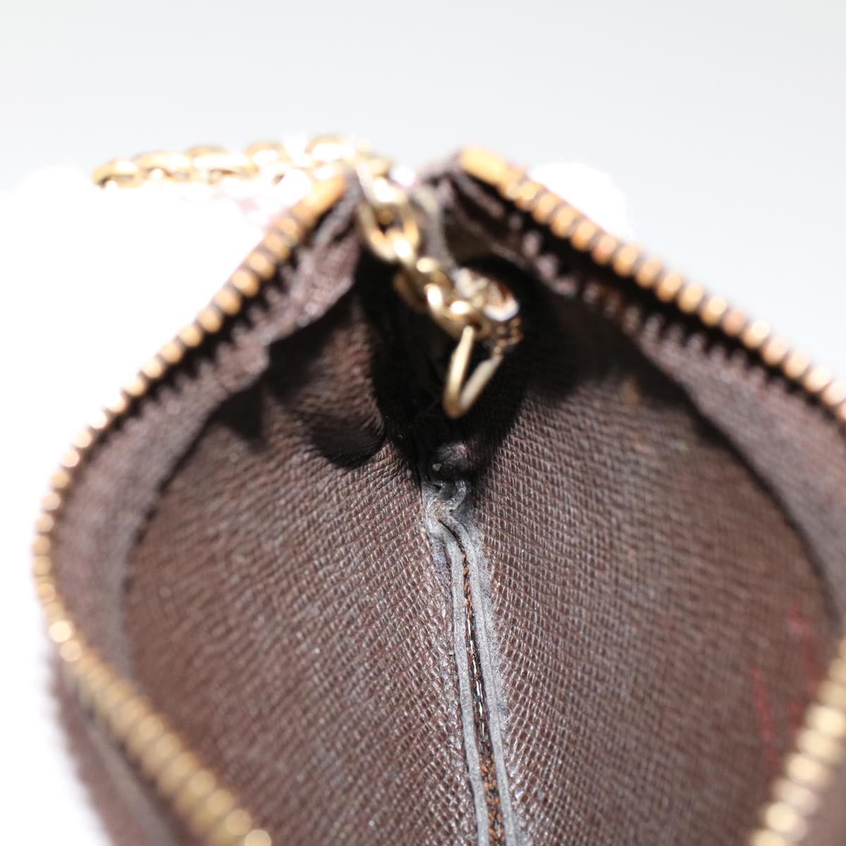 LOUIS VUITTON Damier Ebene Pochette Cles Coin Purse N62658 LV 45793