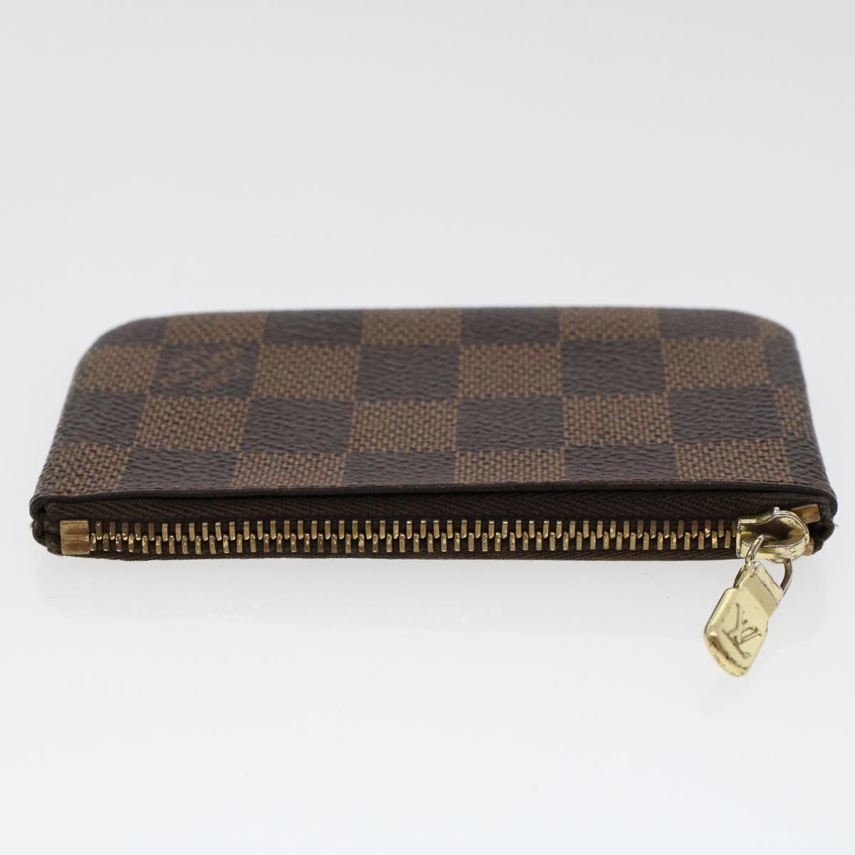 LOUIS VUITTON Damier Ebene Pochette Cles Coin Purse N62658 LV 45793